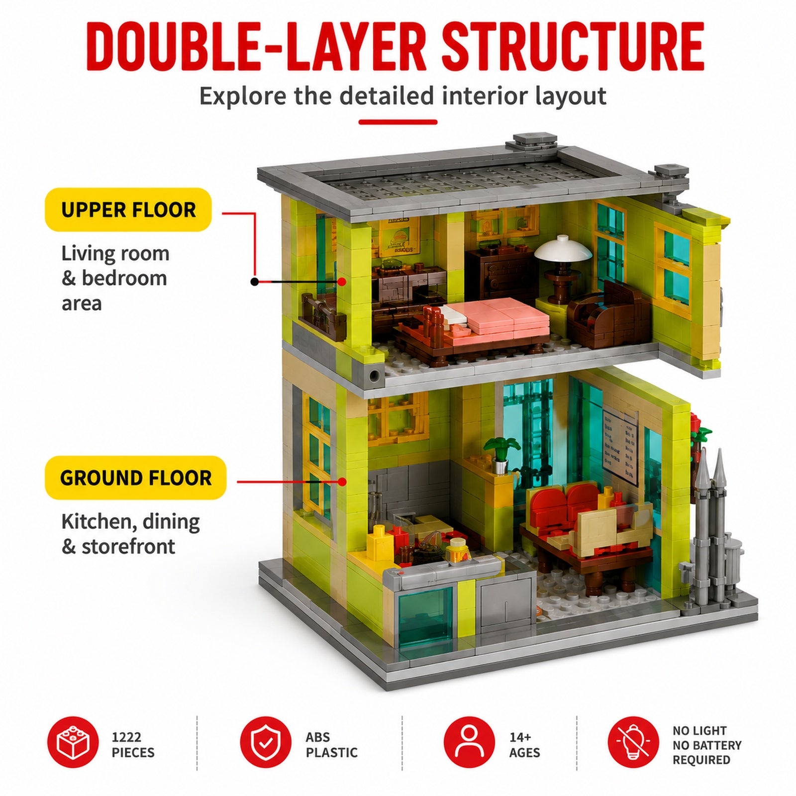 Happy Burger Shop two-storey building structure