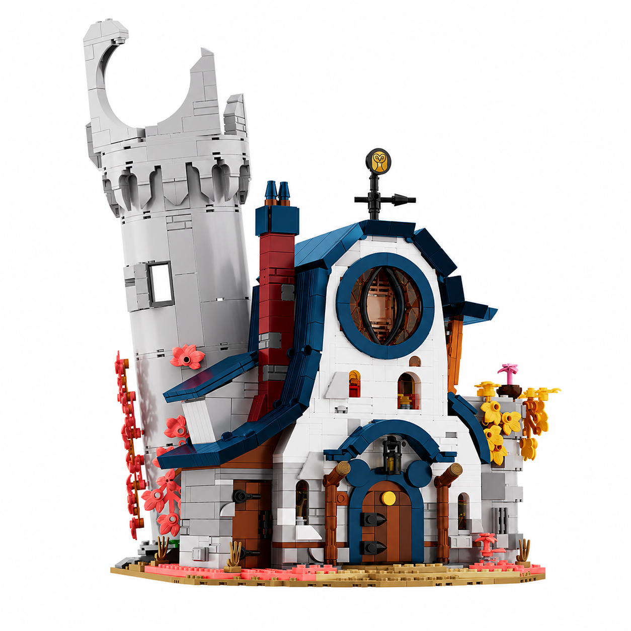 Mystic Owl Cottage Building Blocks Display Set main product view