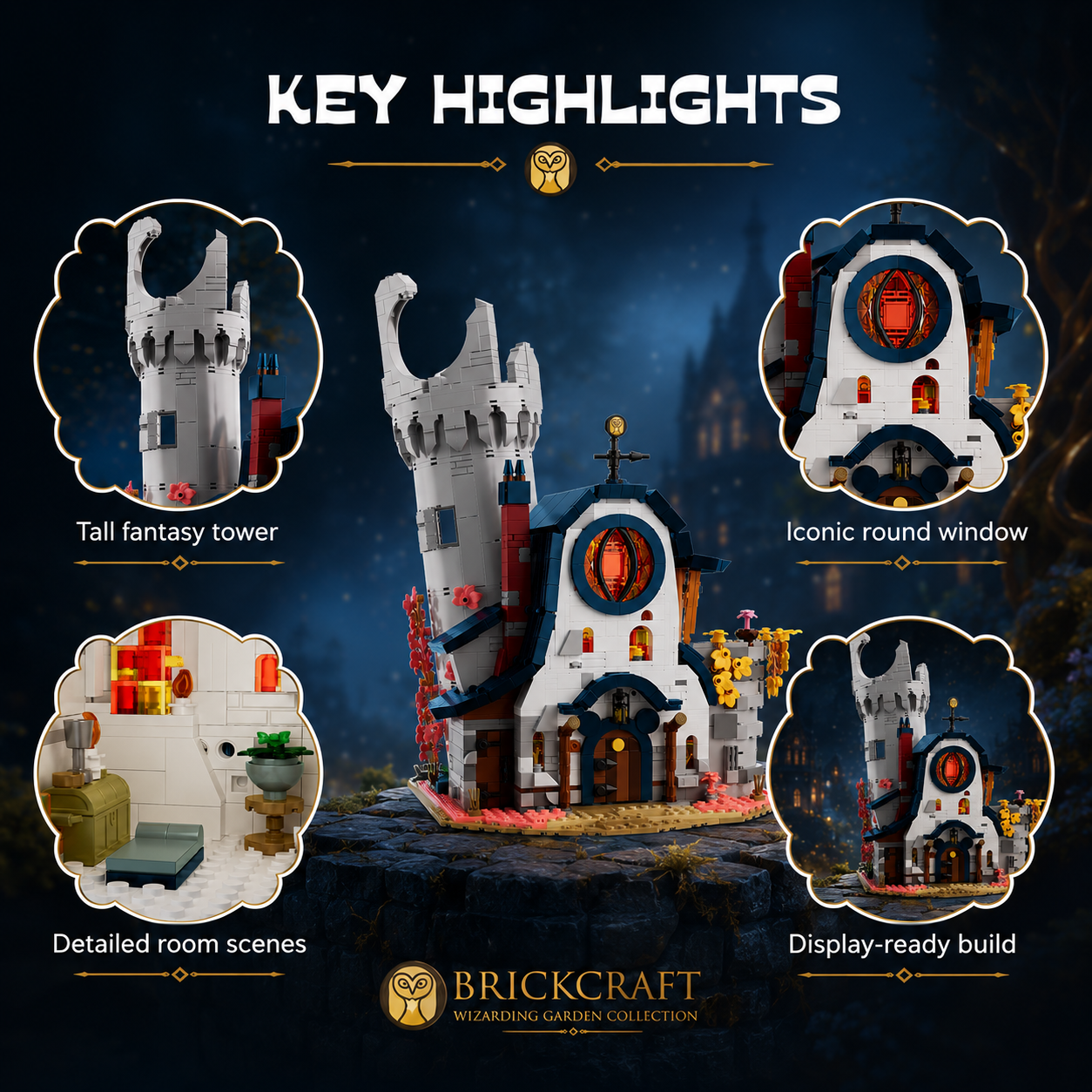 Mystic Owl Cottage key highlights and fantasy details