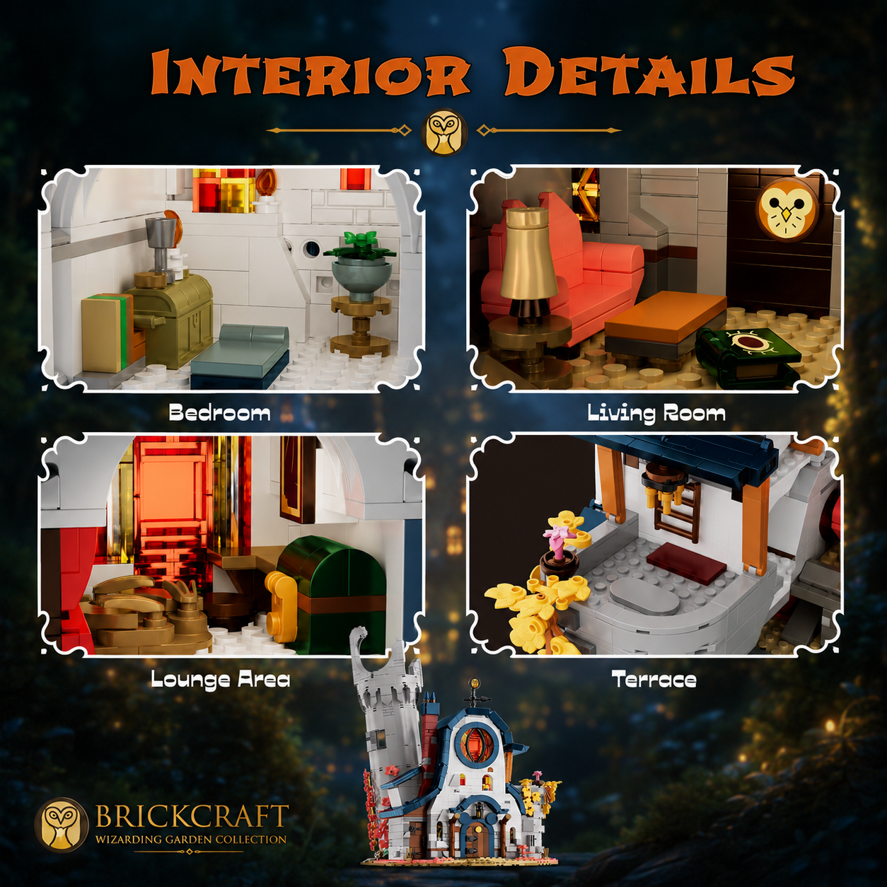 Mystic Owl Cottage open interior room details
