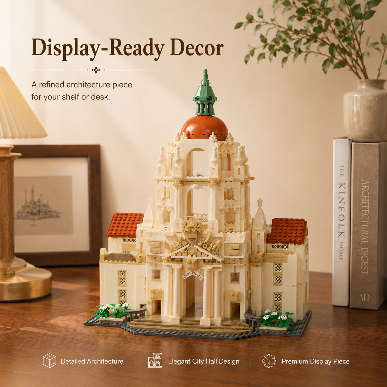 Town Hall Architecture display-ready decor scene