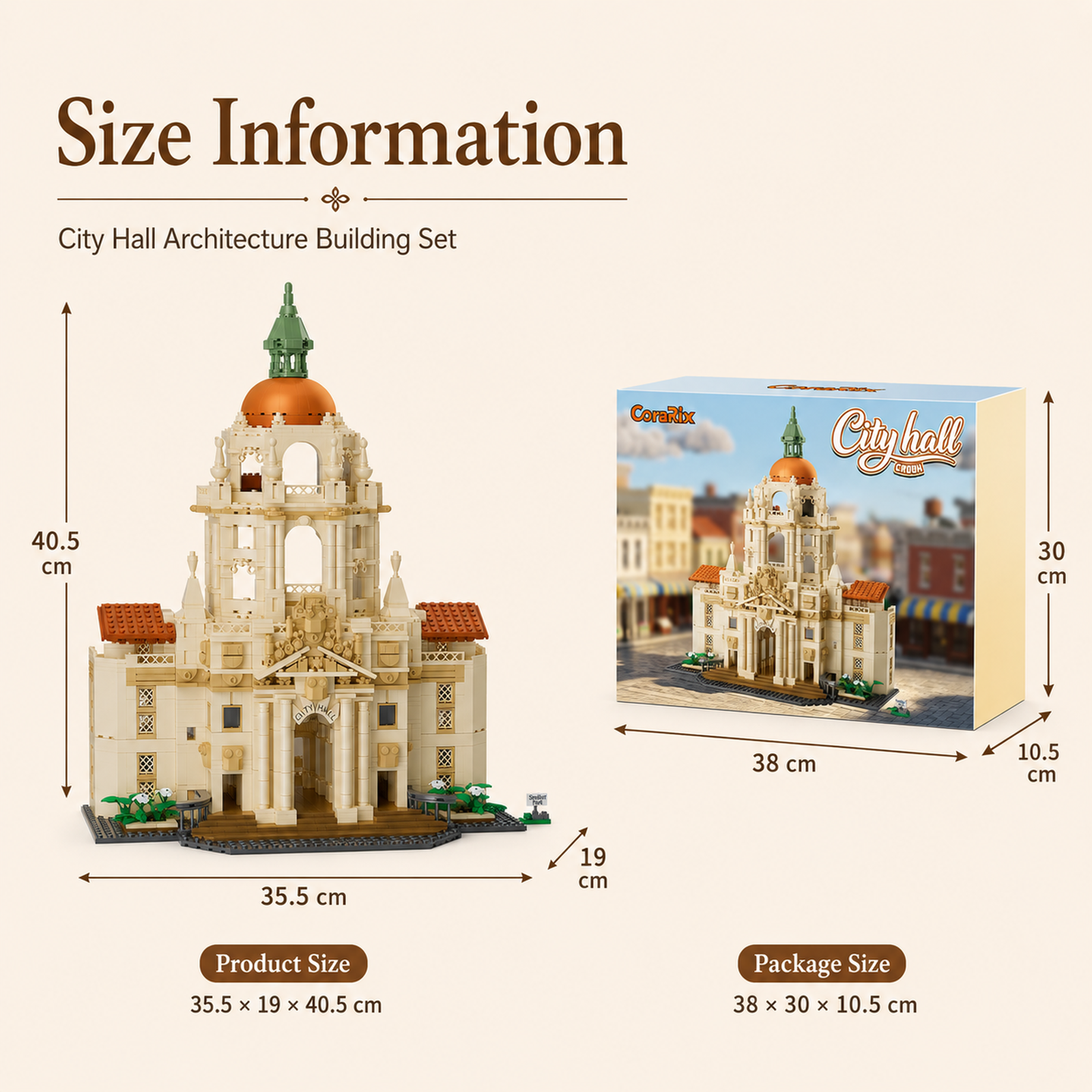 Town Hall Architecture product size information