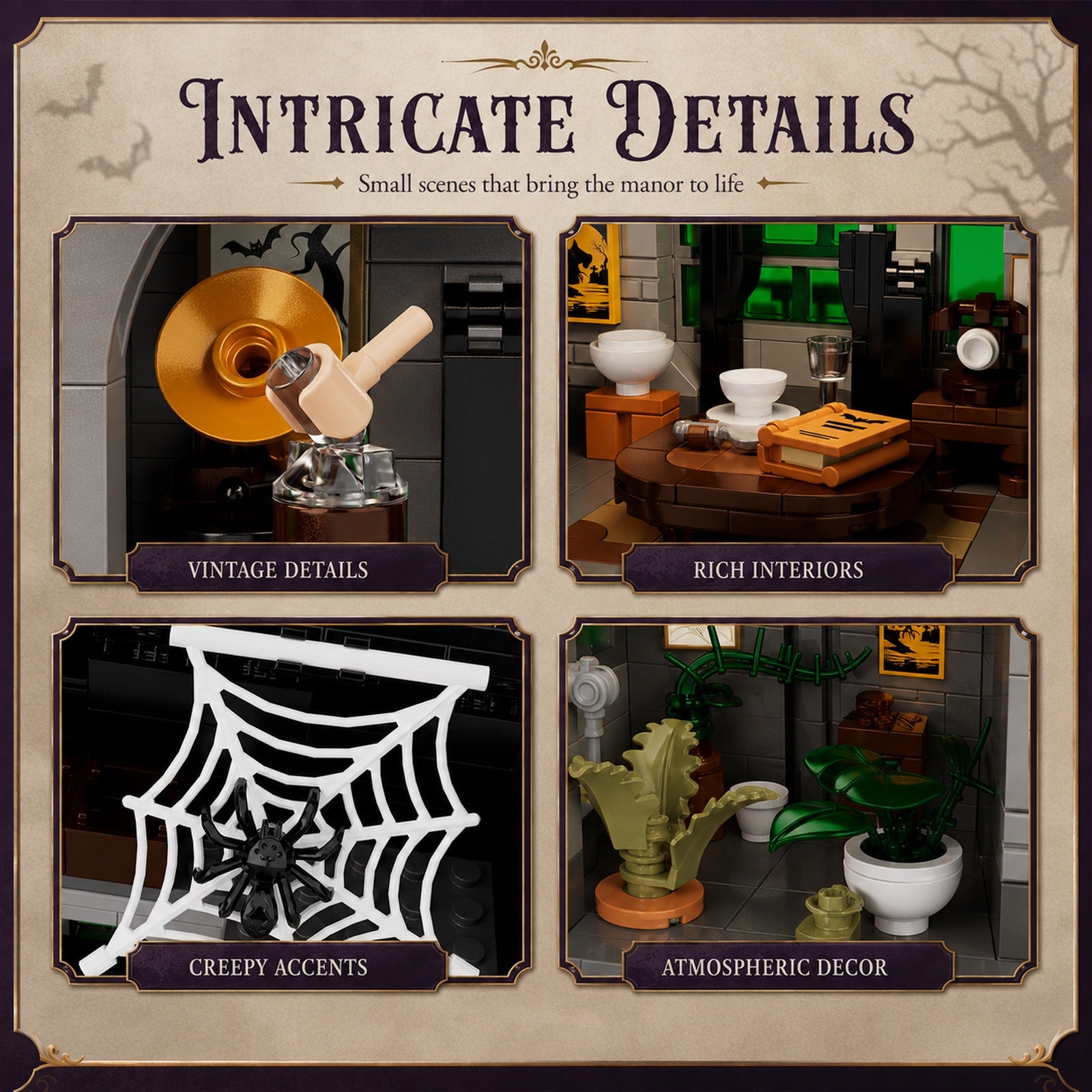 Gothic Victorian Manor intricate building details