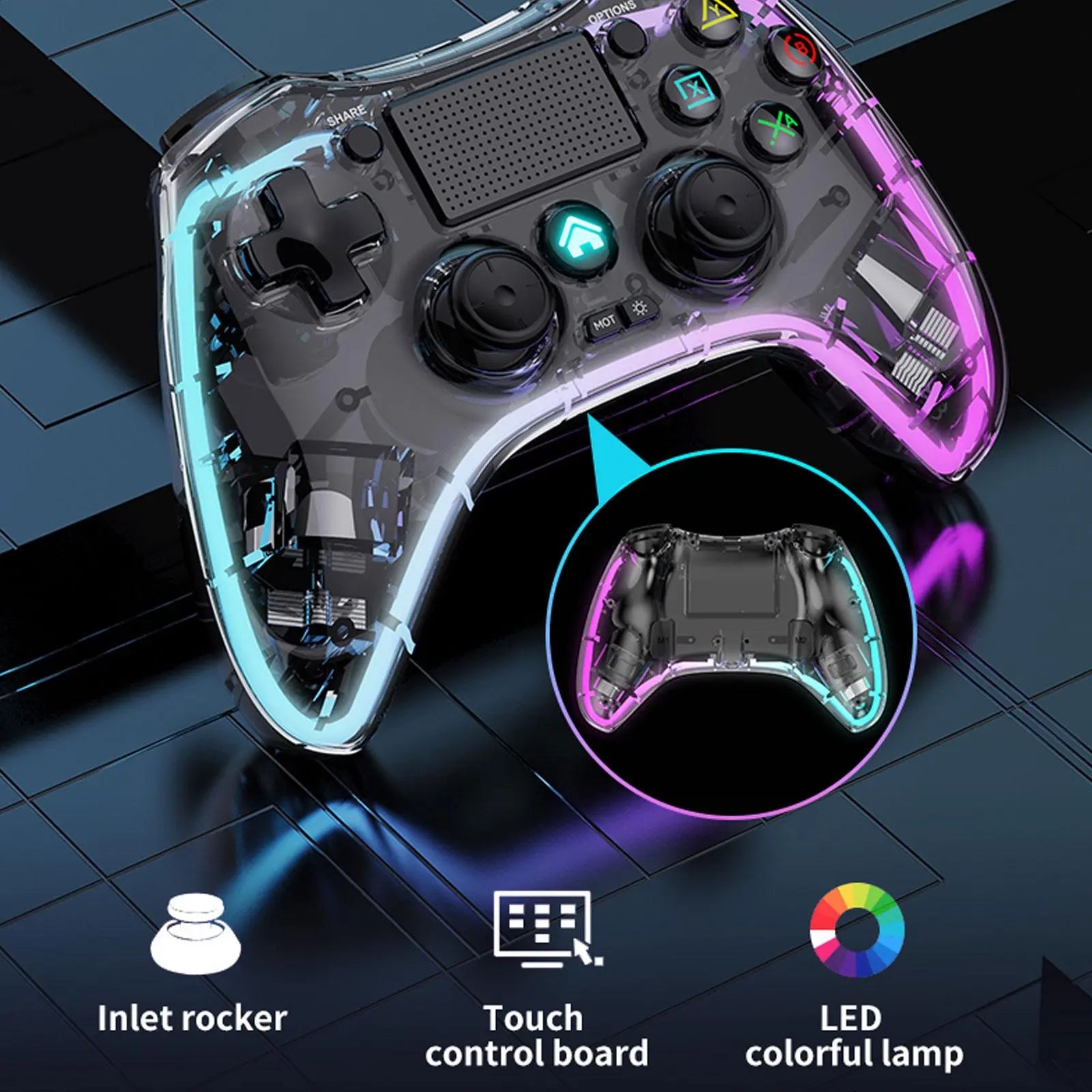 Pro Wireless Controller for Switch & PC – Bluetooth 5.0, Motion Controls & App Customisation