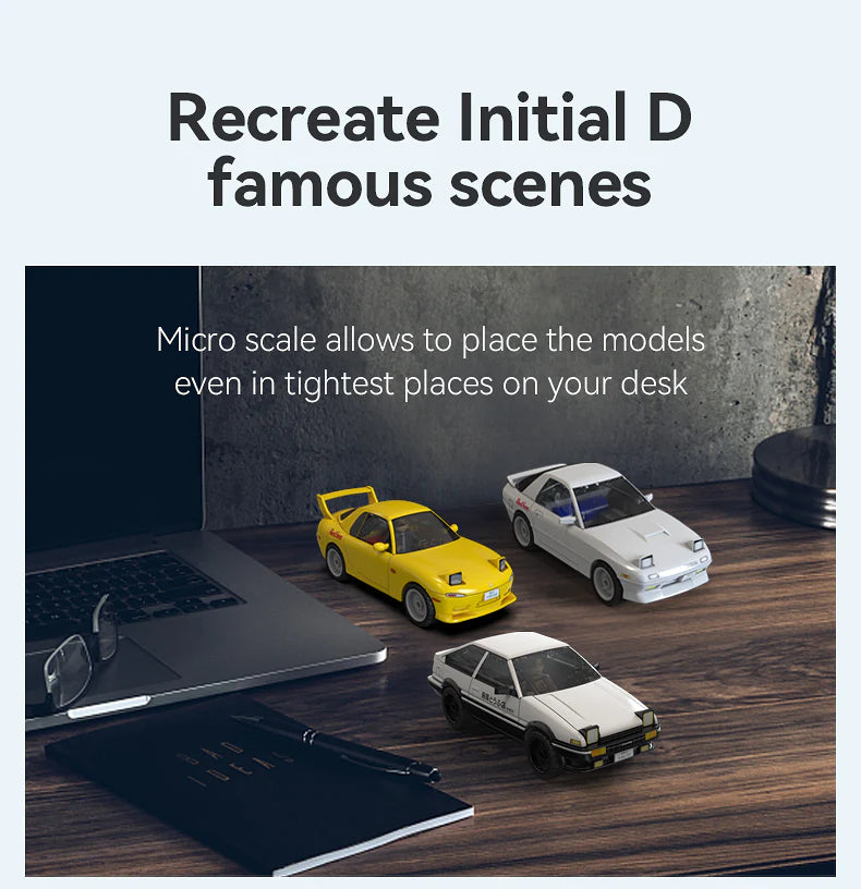 CaDA C55018W Initial D 1:35 Toyota Trueno AE86  Building Block Toyota model racing car