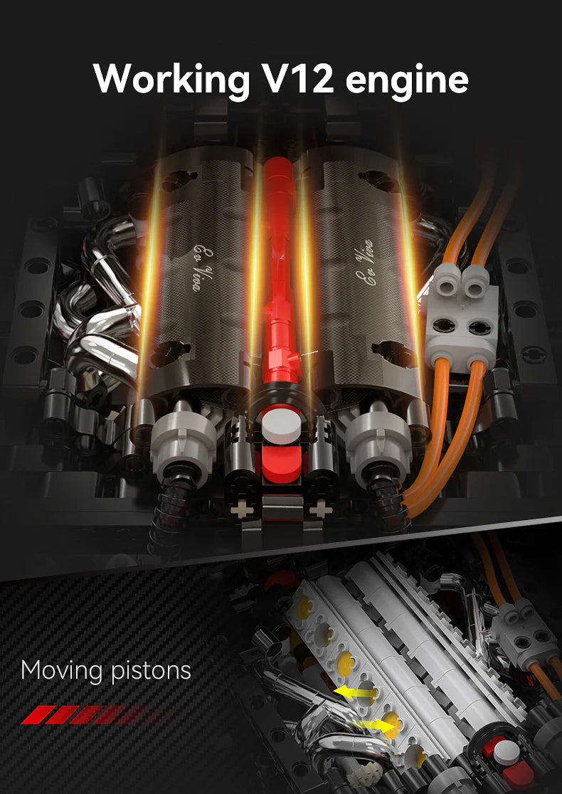 CaDA C61505W 4739Pics Viva Hypercar  V12 Engine Opening Butterfly Doors