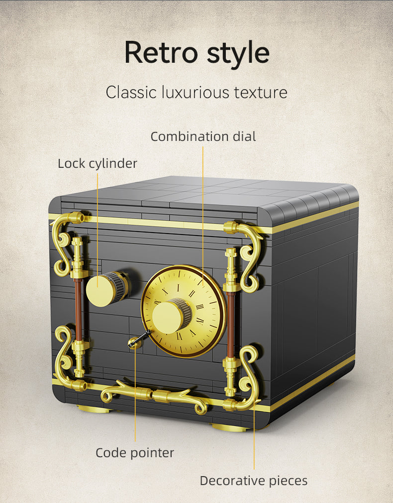 CaDA C71006W 424 Pics Combination Safe building block set antique-style safe