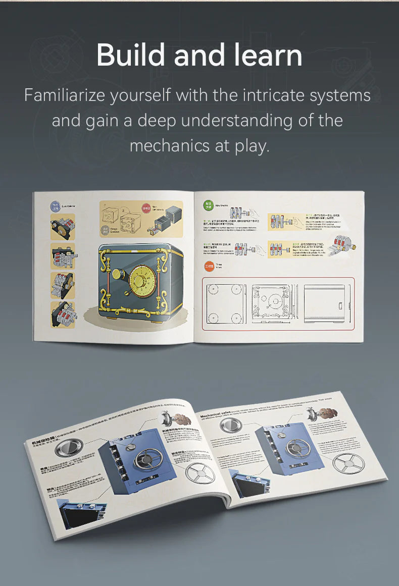 CaDA C71006W 424 Pics Combination Safe building block set antique-style safe