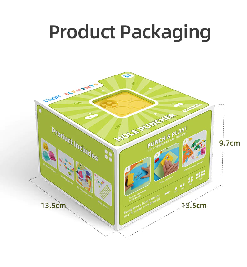 CaDA D031 99 PCS Hole Puncher D031 Building Block Combine bricks and paper easy to press and punch kids