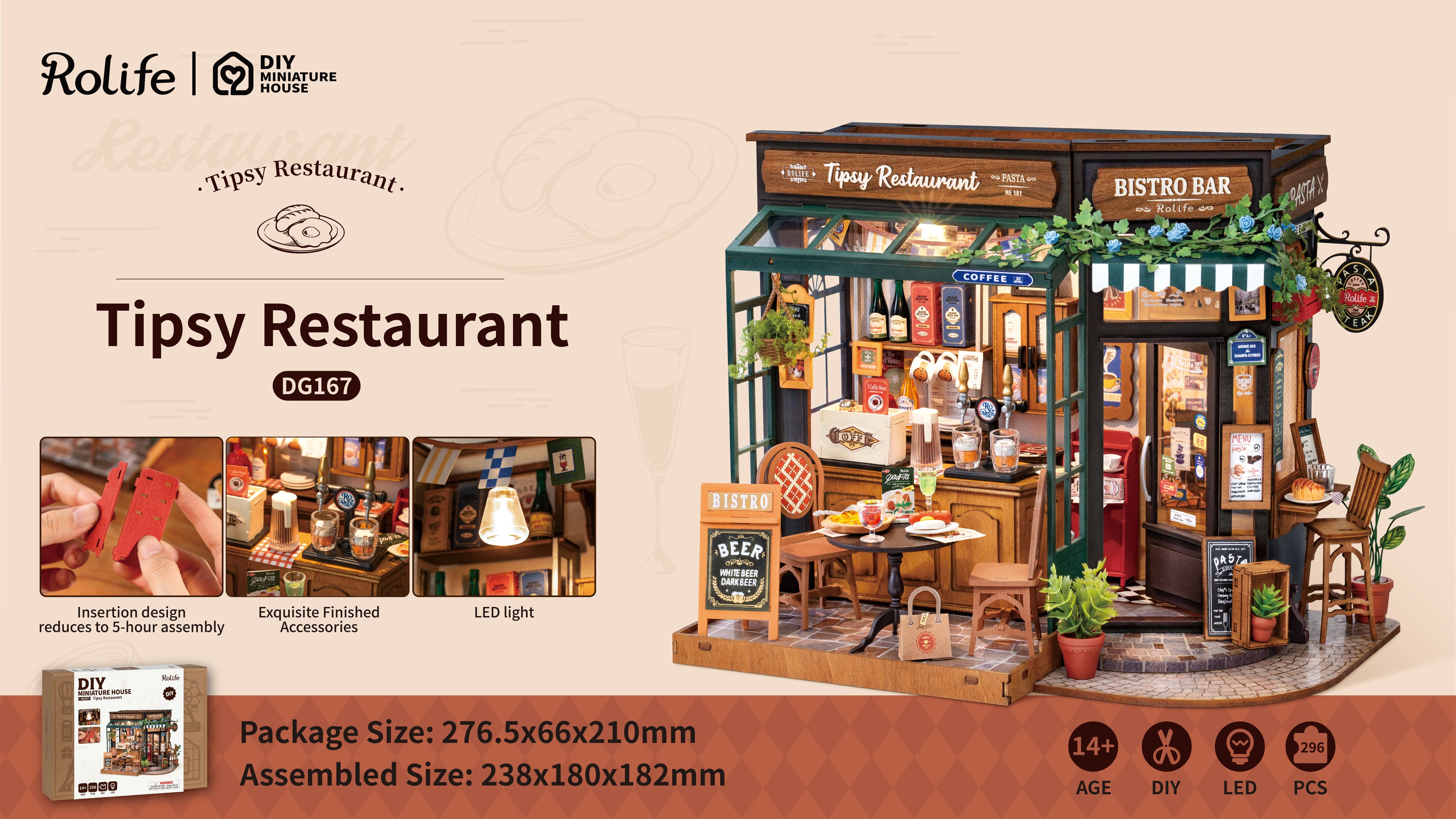 Rolife DIY Miniature House - Tipsy Restaurant DG167
