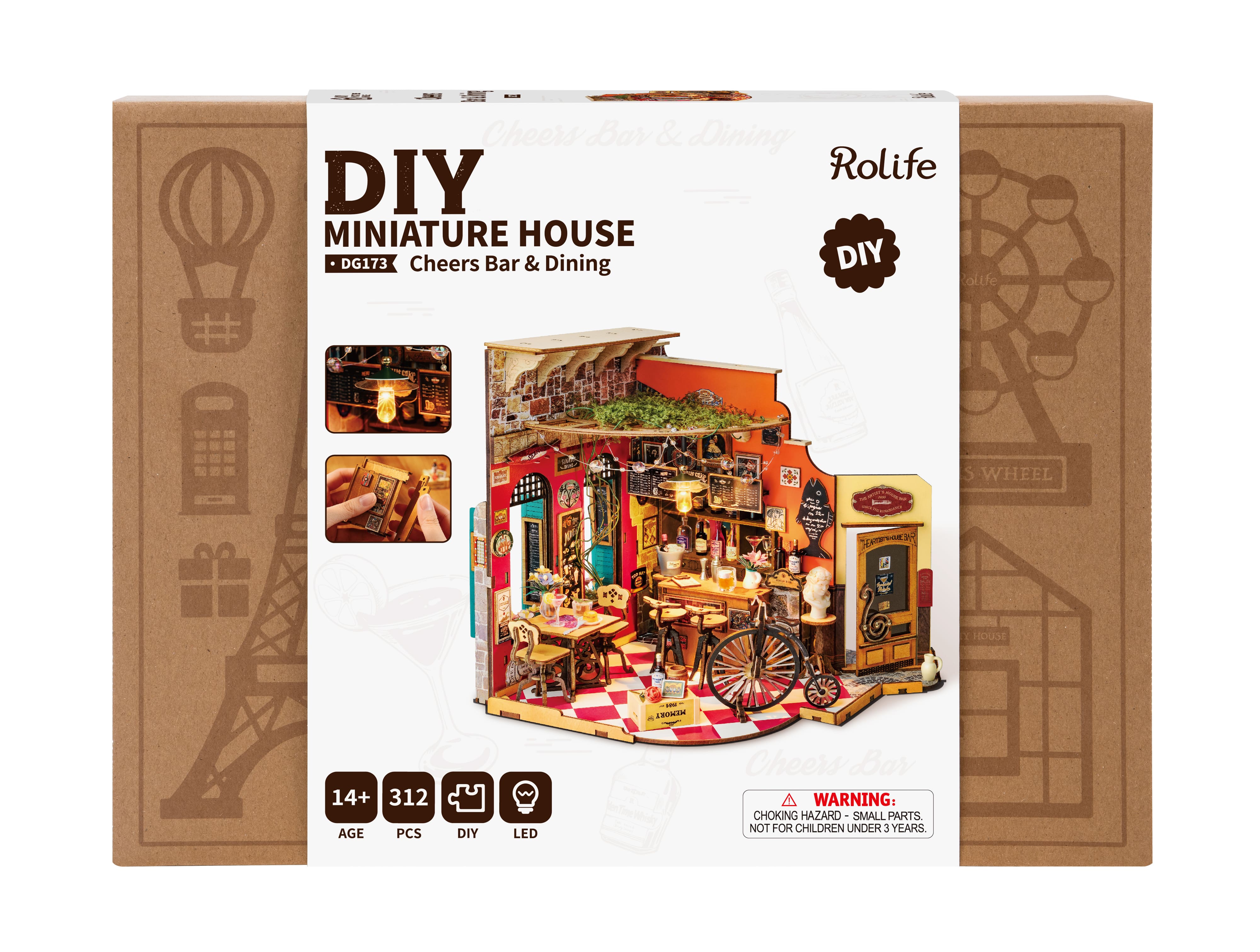 Rolife Cheers Bar & Dining DIY Miniature House DG173