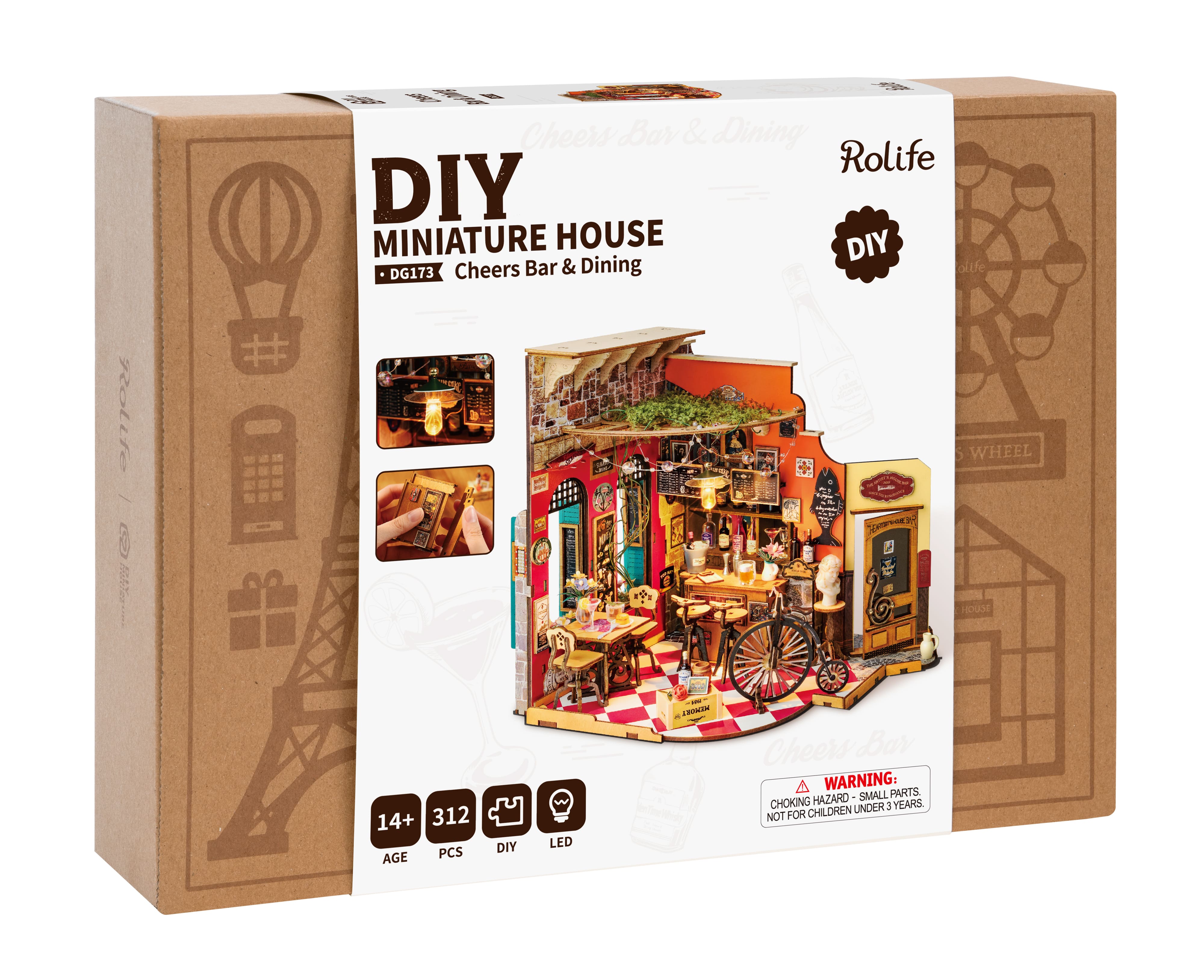 Rolife Cheers Bar & Dining DIY Miniature House DG173