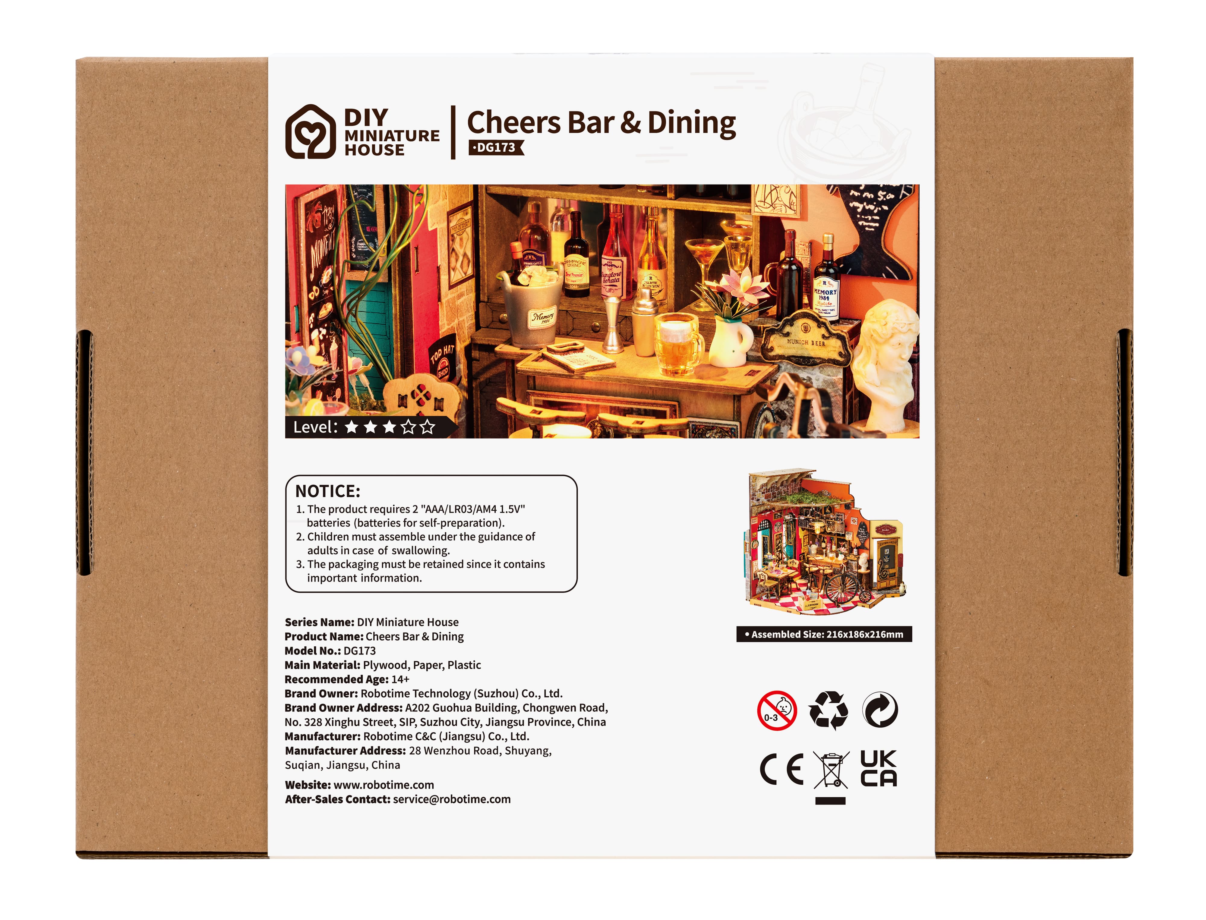 Rolife Cheers Bar & Dining DIY Miniature House DG173