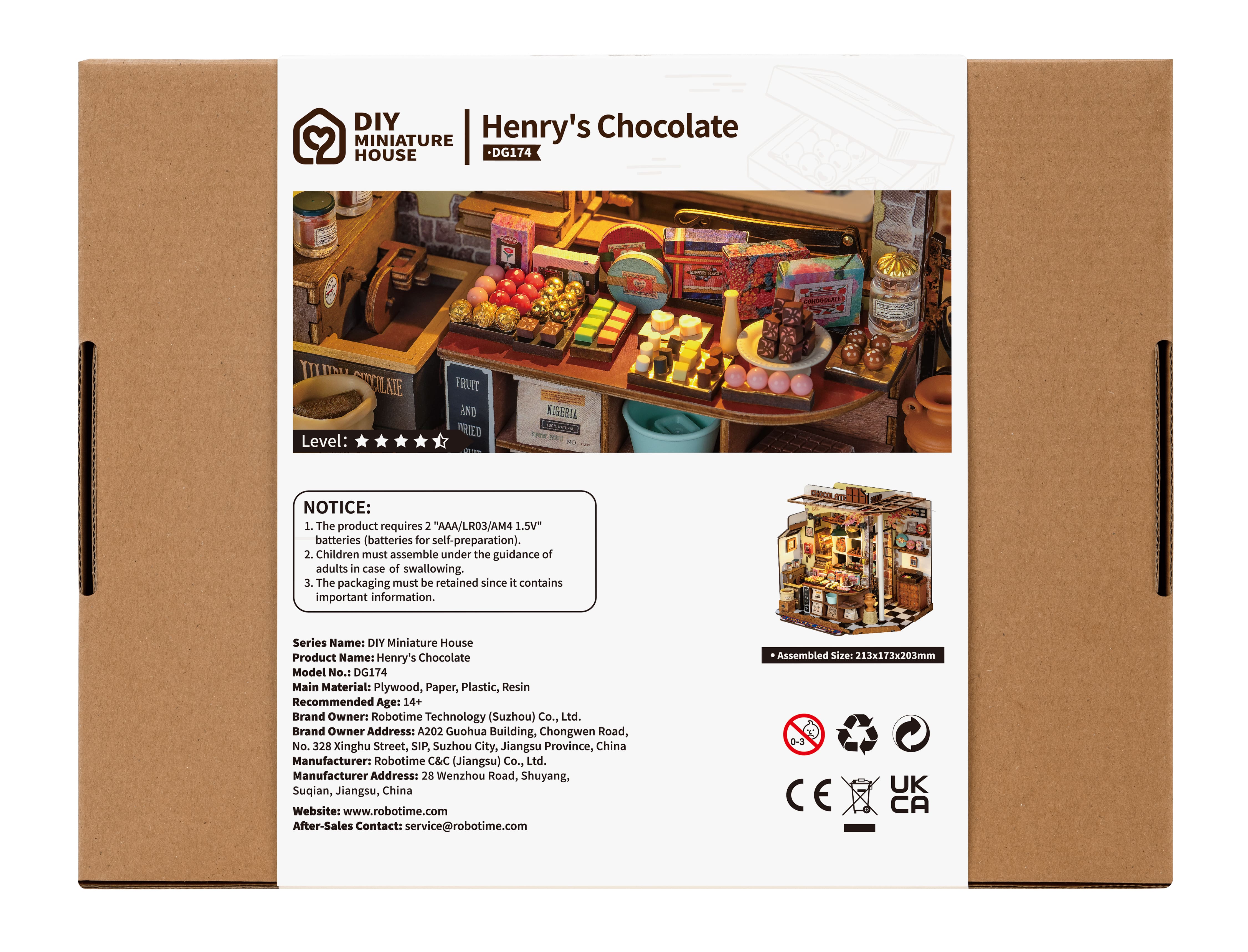 Rolife Henry's Chocolate DIY Miniature House DG174
