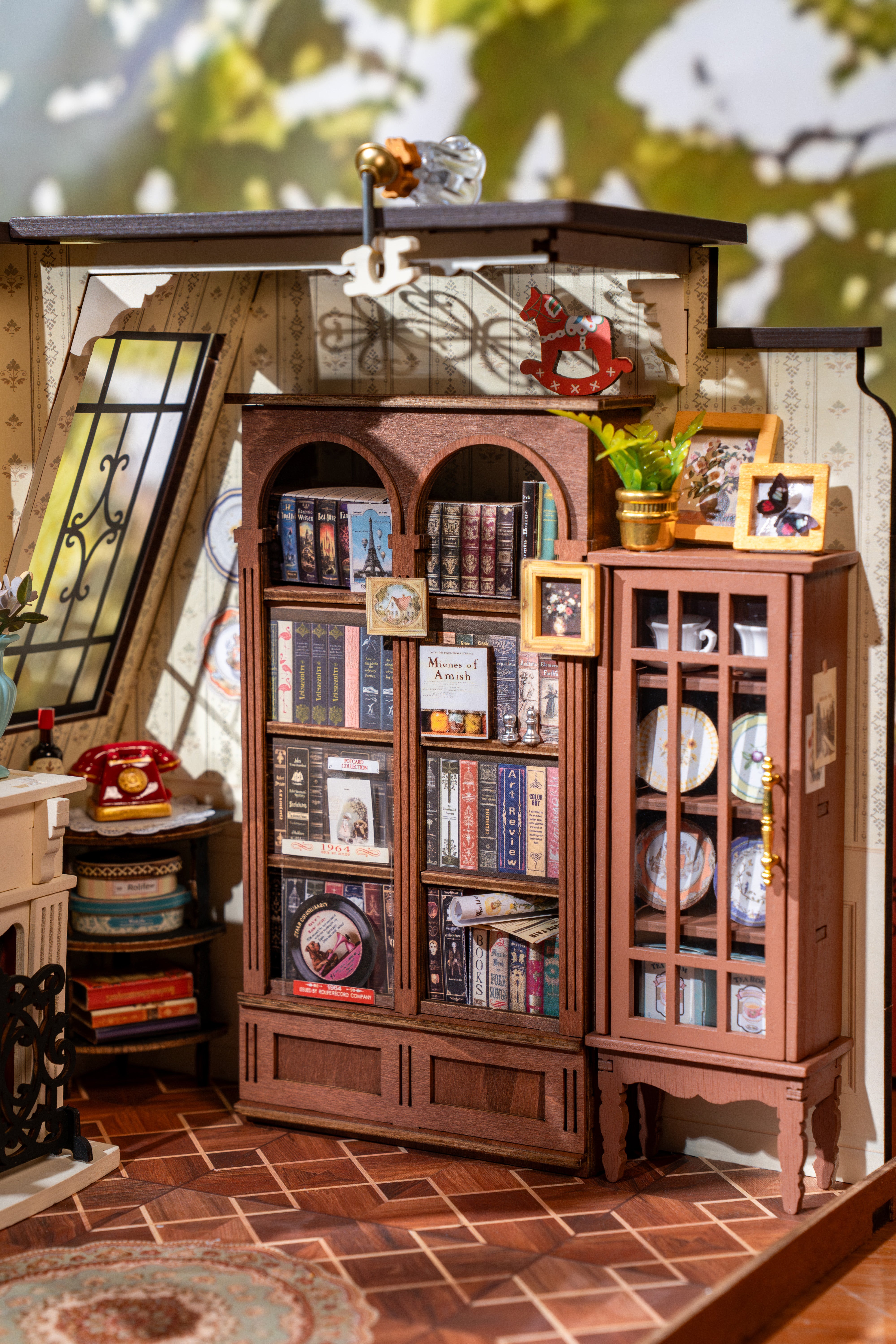 Rolife Catherine's Living Room DIY Miniature House - DG175 | 3D Dollhouse Kit with LED Lights for Adults