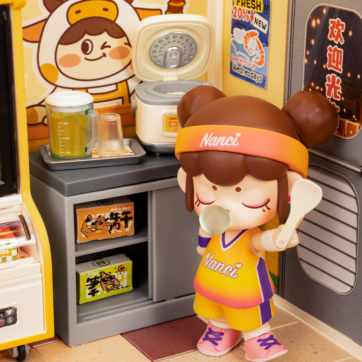 Rolife Night Out Food Stall DIY Miniature House - DW022 | 3D Street Food Scene with LED Lights