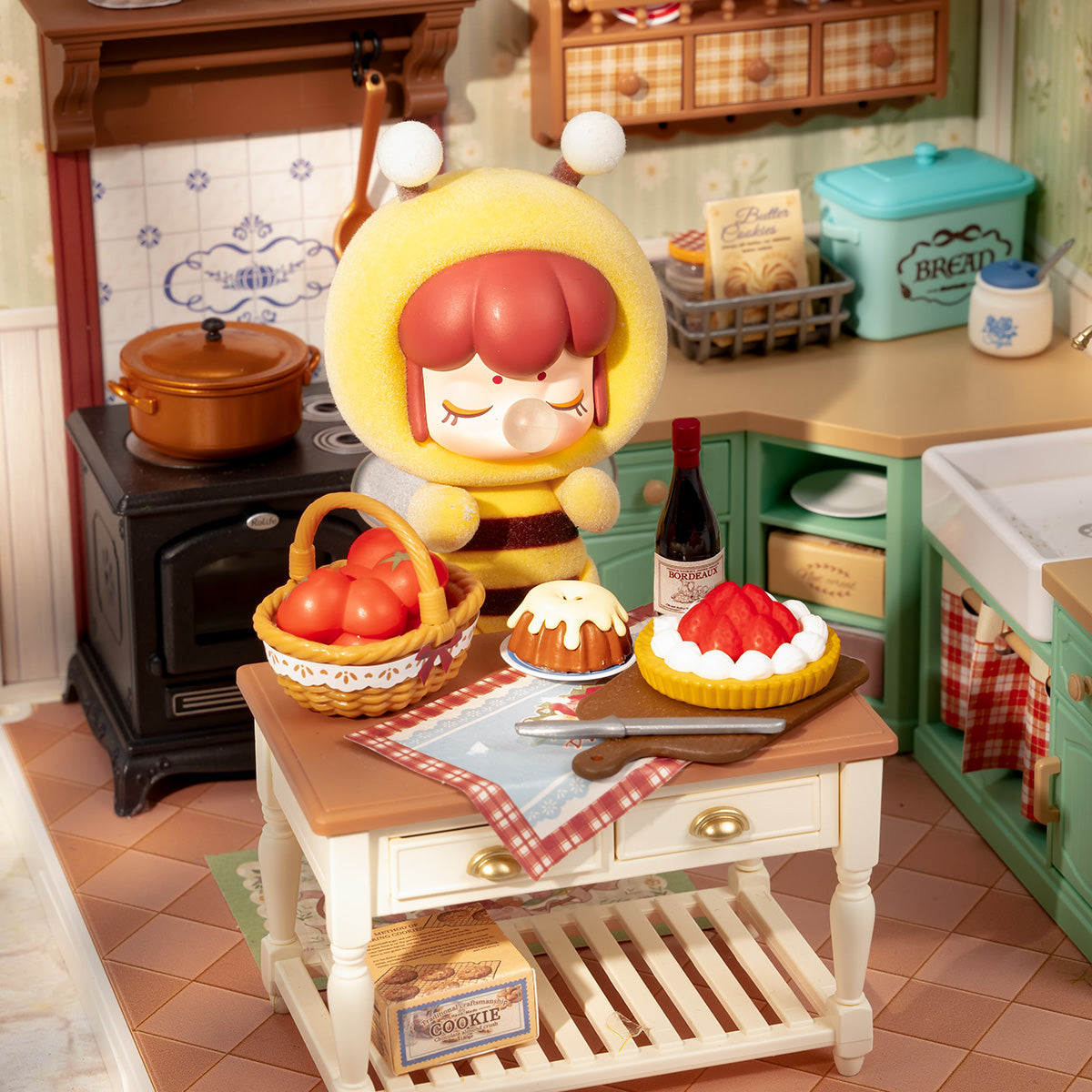 Rolife Farmhouse Kitchen DIY Miniature House - DW024 | Rustic 3D Miniature Kit with LED Lights for Adults