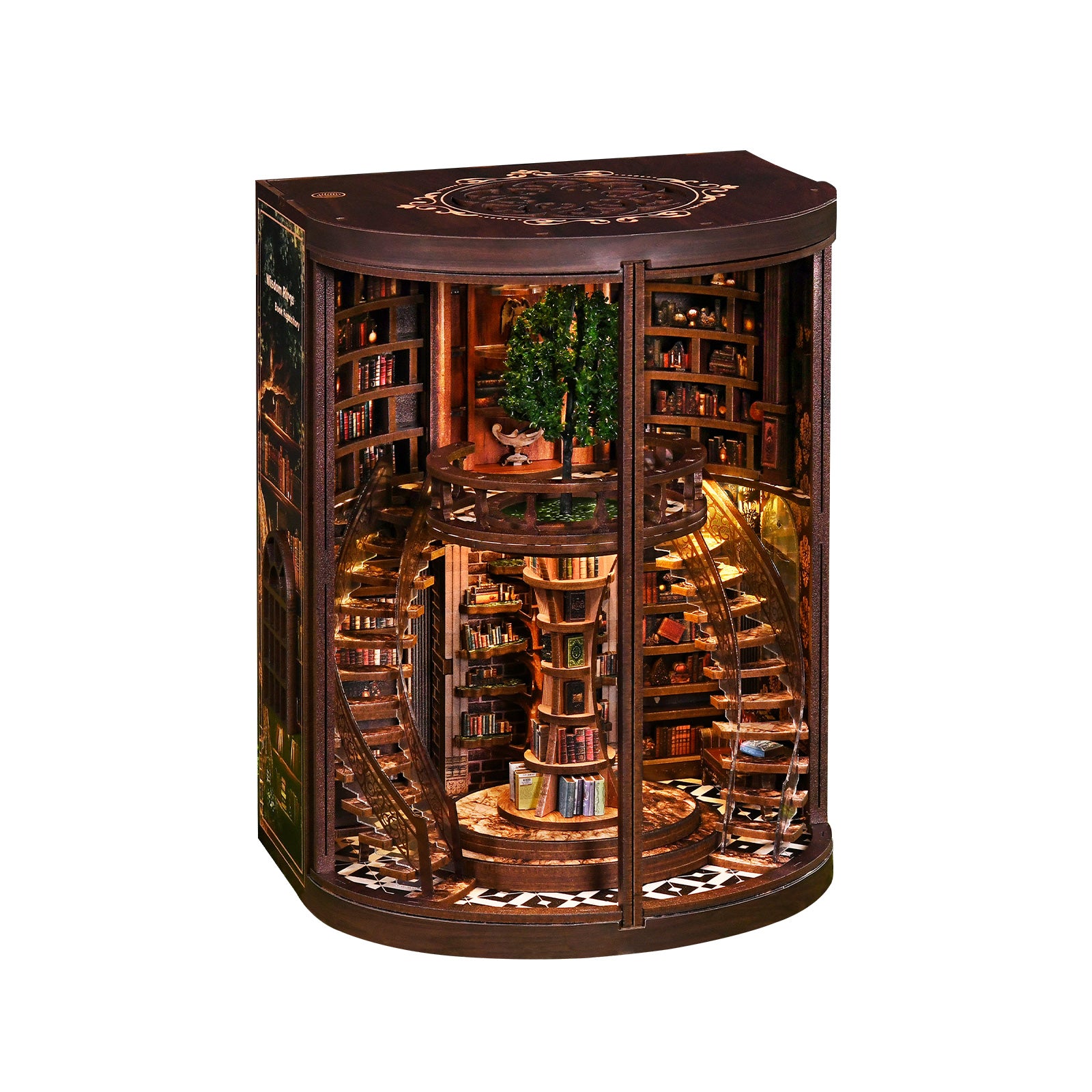 Wisdom Rings Book Repository DIY miniature kit top angle view