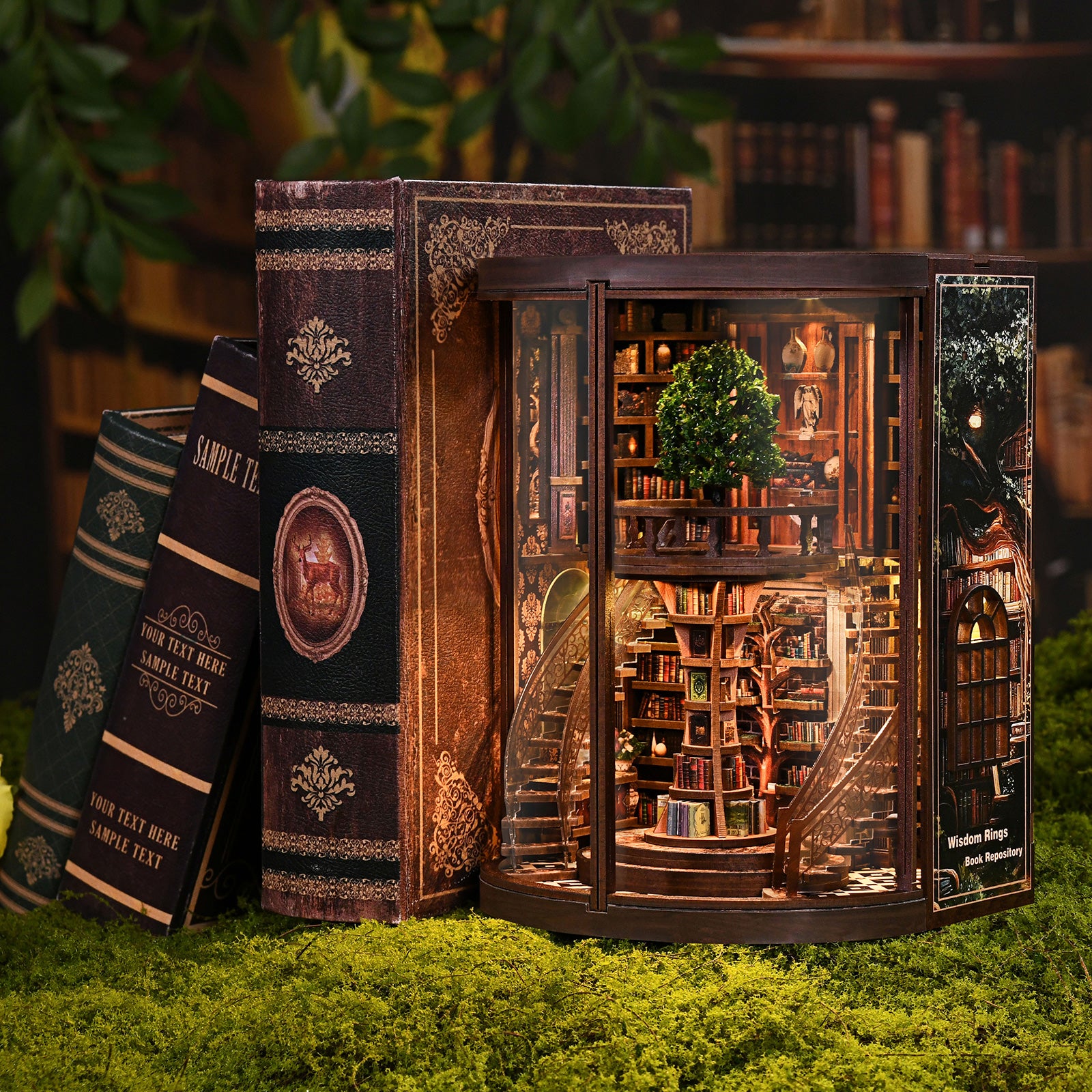 Wisdom Rings Book Repository DIY miniature kit gift scene