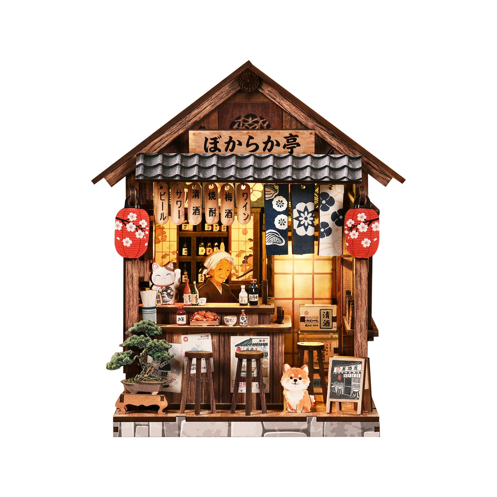 The Mellow Pub DIY Miniature House Kit with LED Light - main product image