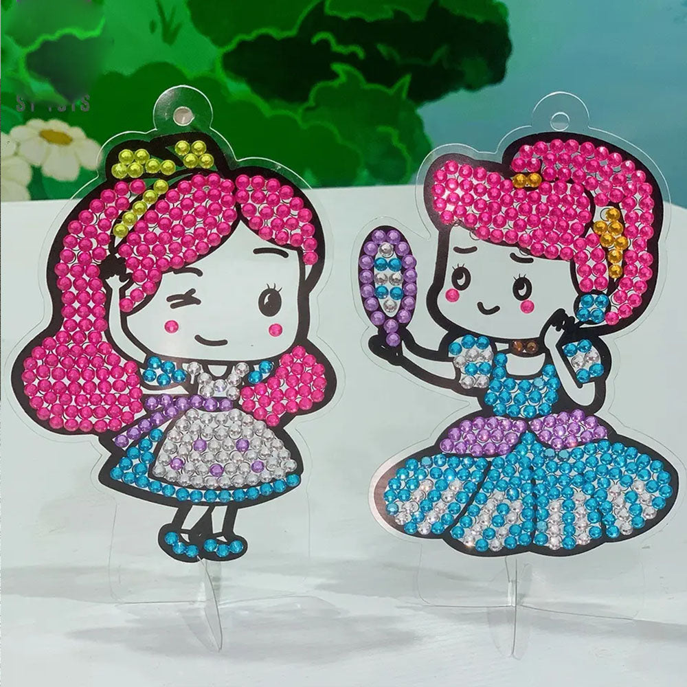Magical Big Gem Painting DIY Arts and Crafts DIY Diamond Painting Stickers Kits for Kids Diamond Art Sticker Paint with Diamonds -Princess