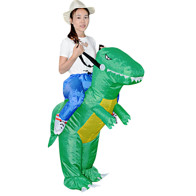 Green Inflatable Dinosaur Costume toddle Halloween Christmas Party Cosplay Costumes Dress Suit for children Adult book week costume