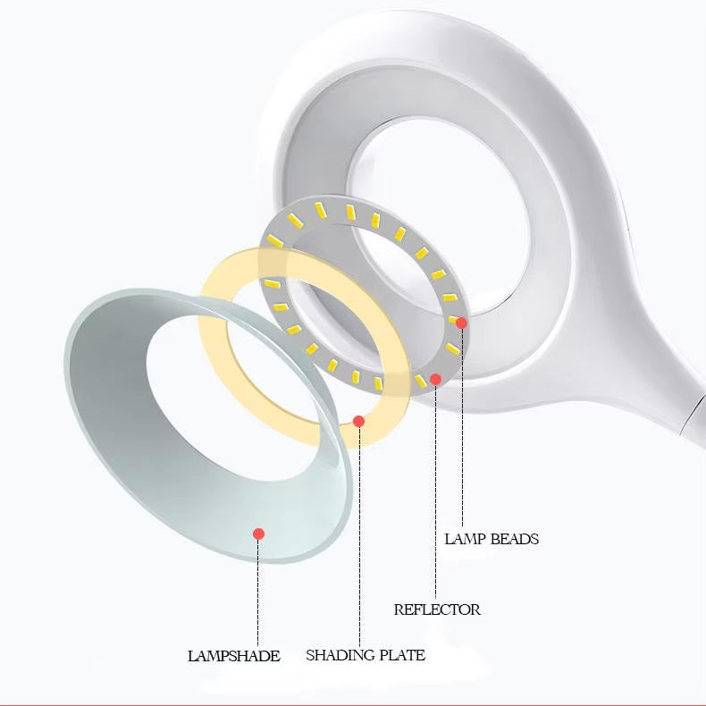 Rotated in 360 Degree Study Reading Light Detachable Desk Learning Lamp Design Removable Led Magnet Lamp