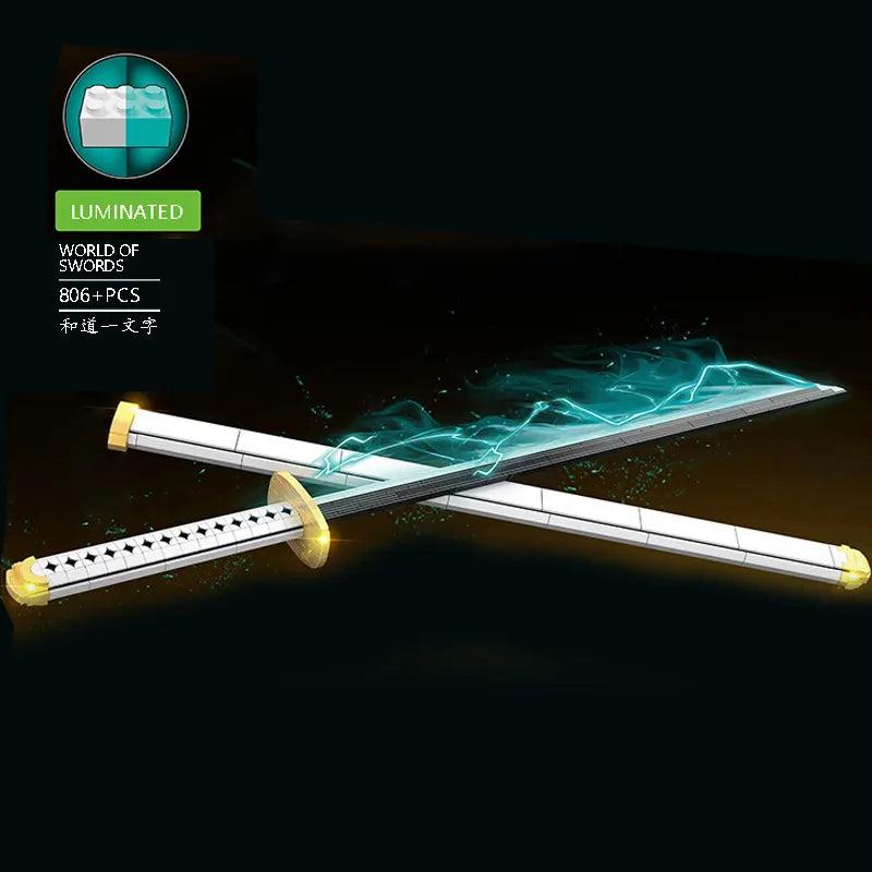 Demon 1509 One Piece Wado Ichimonji  Movie with 806 Pieces Bricks Model Building Blocks Anime Toys