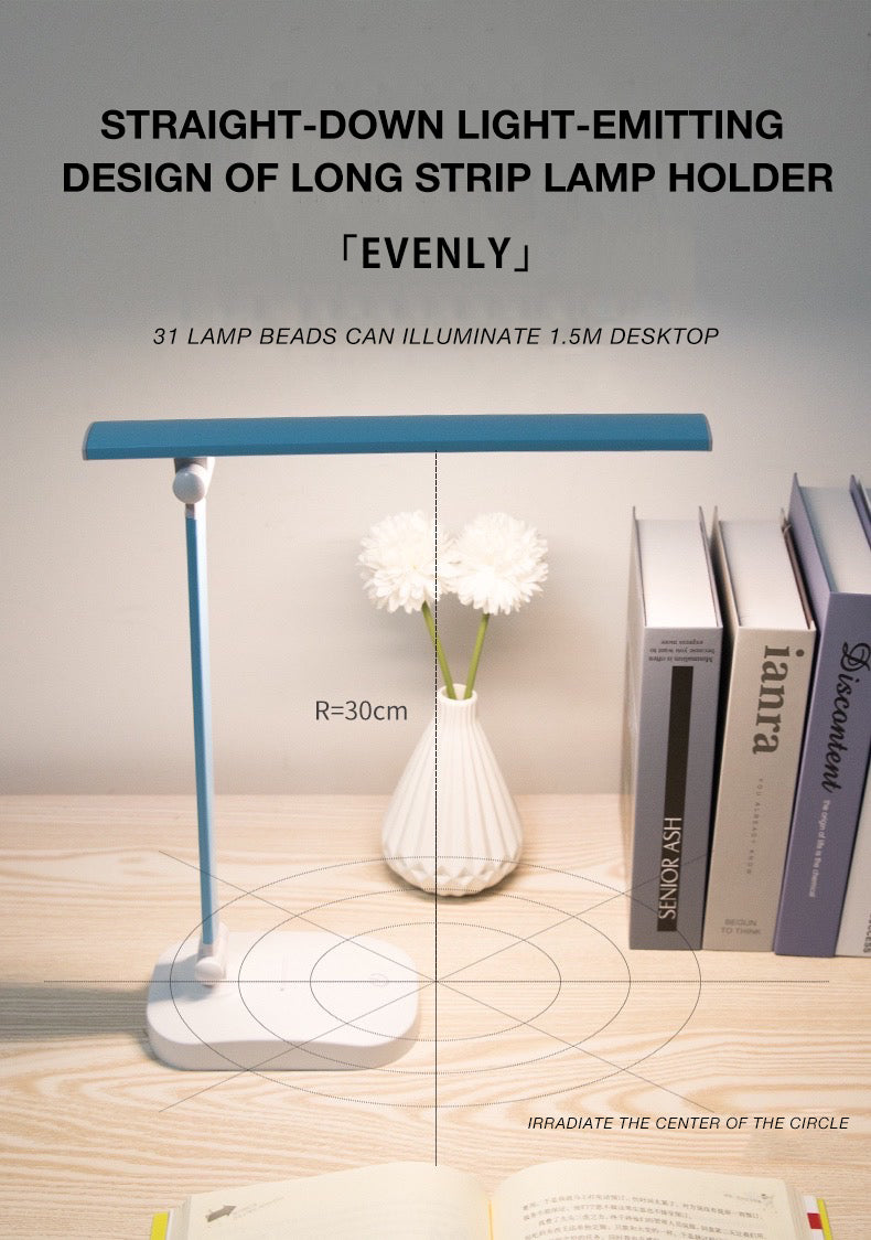 3 Color Stepless Dimmable Touch Foldable Table Lamp Led Bedside Reading Eye Protection Night Light DC5V USB Chargeable