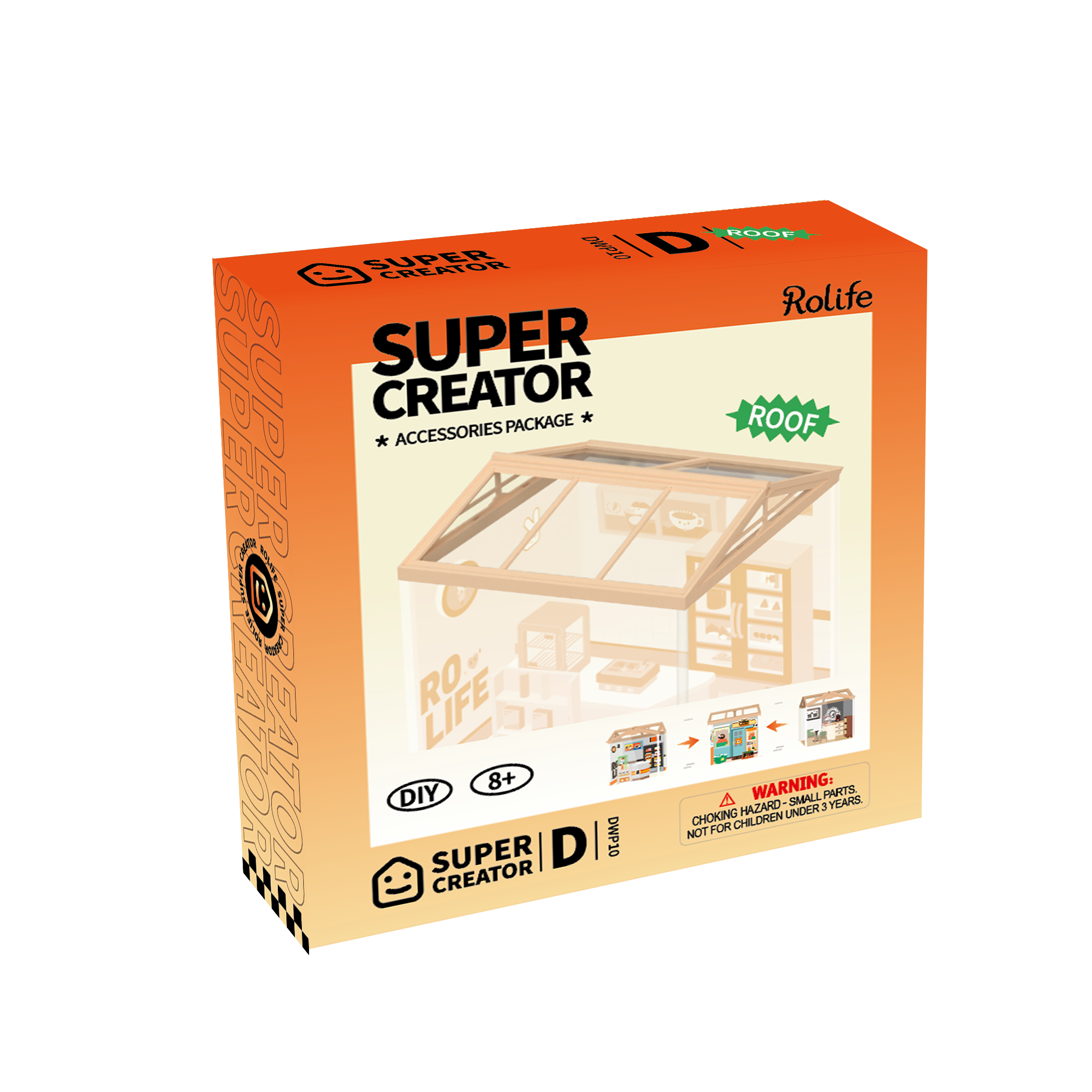 Robotime Super Store Roof (D) DWP10 DIY building multiple roof shapes