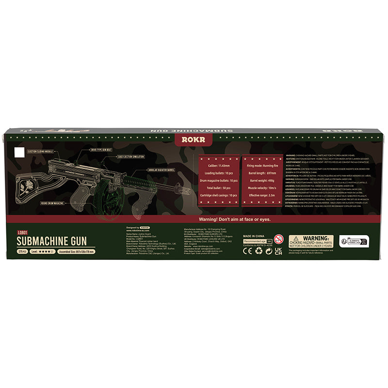 275 pics Submachine Gun LQB01 LIFELIKE GUN MODEL Toy Gift