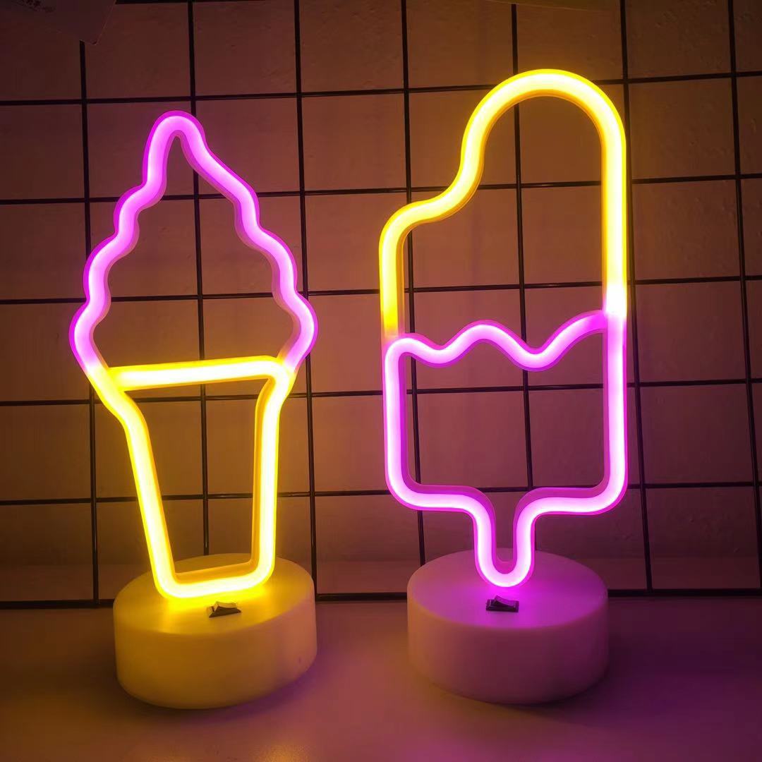 LED Neon Light Neon Sign Lamp with Standing Display Restaurant Bar Holiday Decor Sign Christmas Night light