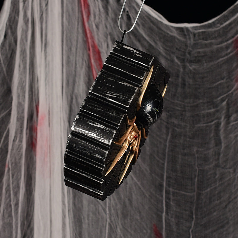 Halloween Spider Doorbell with Scary Eyeball Glowing One-Eyed Doorbell Push with Spooky Sounds Decorations Book Week Costume