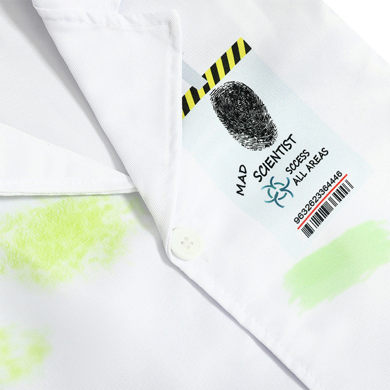 Indoor Boy kids Mad Scientist Outfit Halloween Fancy Dress halloween cosplay includes wig Book Week Costume