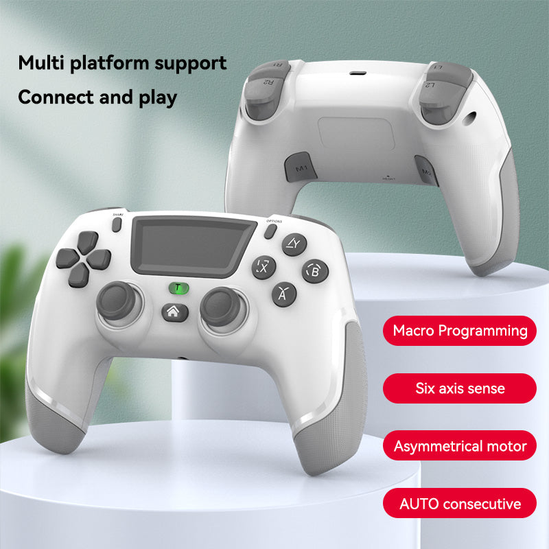 White Wireless BT5.0 Gaming Controller for PS4 Switch Console PC Android IOS Joystick