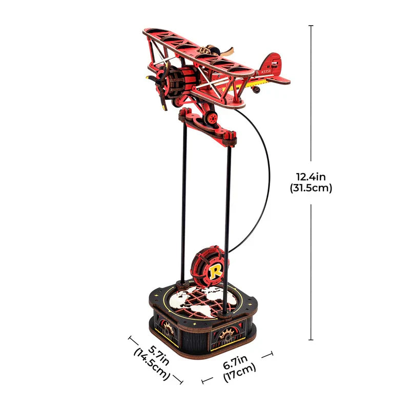 Robotime DIY Gravity Swing Sky Captain - MCD01 | Mechanical 3D Wooden Puzzle with Auto-Swing Feature