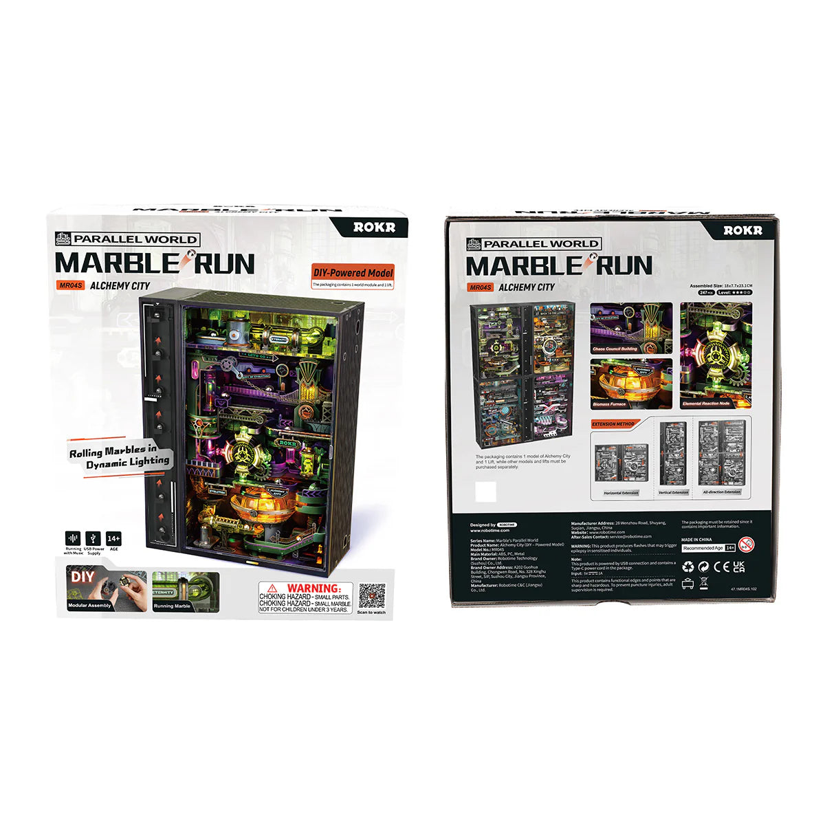 ROKR Alchemy City Marble Run Mechanical 3D Puzzle - MR04S | Steampunk Marble Machine with Gears & Moving Parts