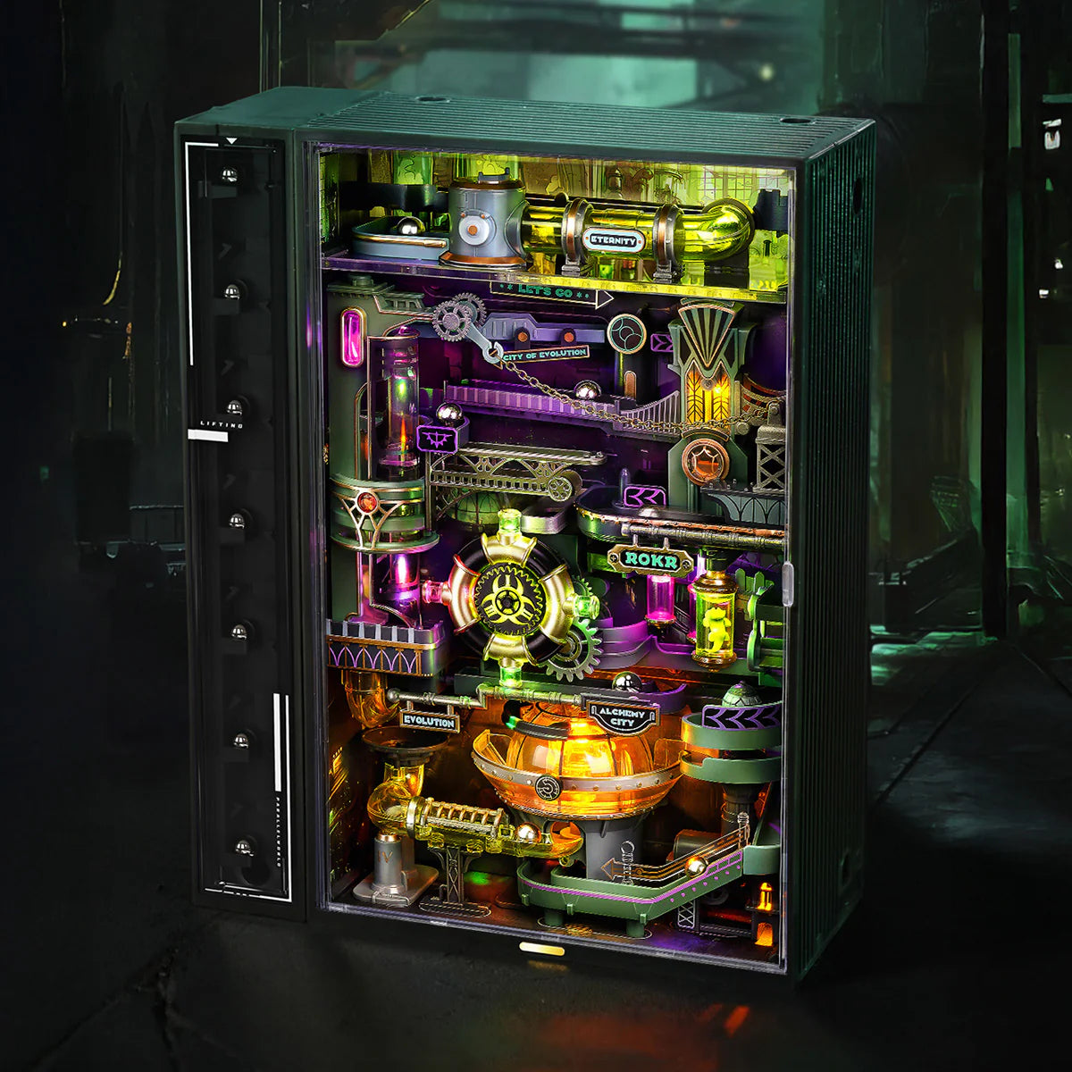 ROKR Alchemy City Marble Run Mechanical 3D Puzzle - MR04S | Steampunk Marble Machine with Gears & Moving Parts