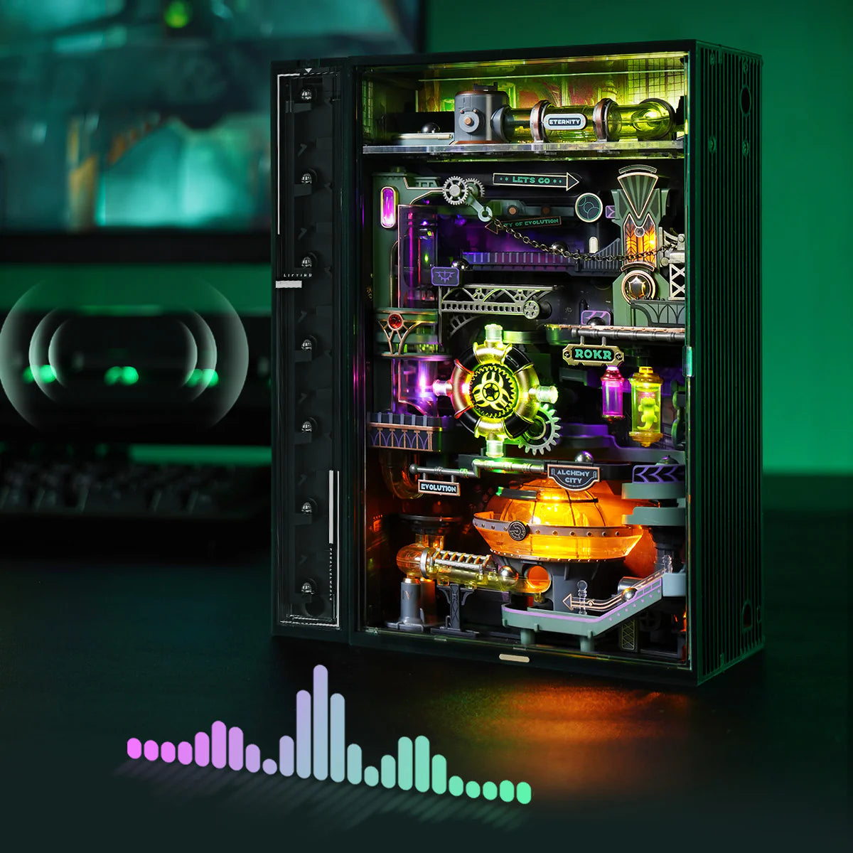 ROKR Alchemy City Marble Run Mechanical 3D Puzzle - MR04S | Steampunk Marble Machine with Gears & Moving Parts