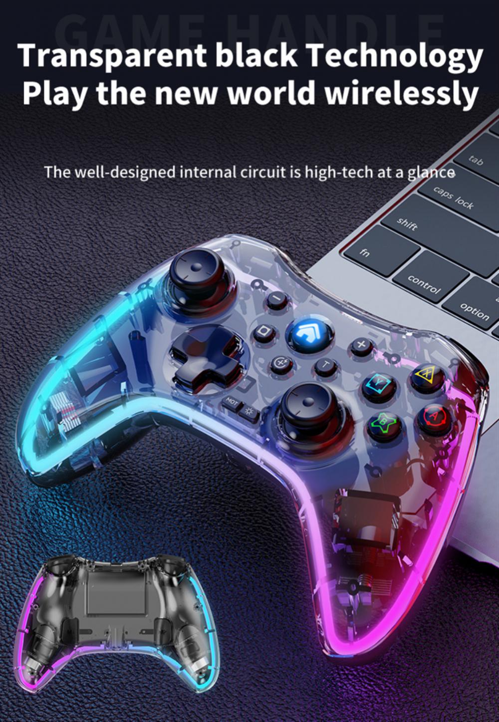 Pro Wireless Controller for Switch & PC – Bluetooth 5.0, Motion Controls & App Customisation