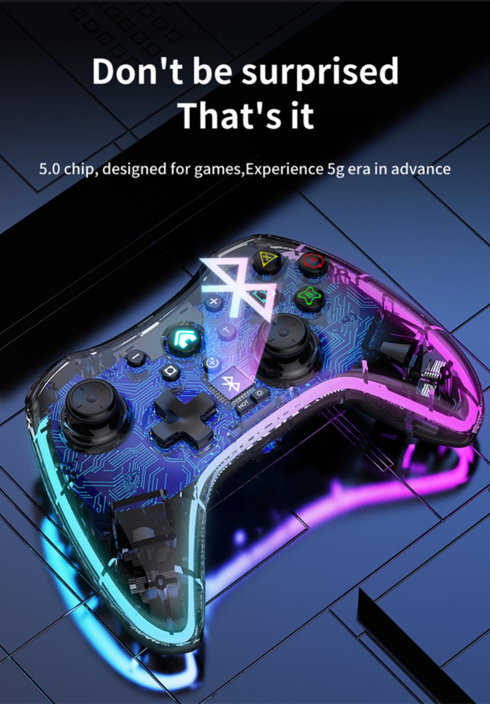 Pro Wireless Controller for Switch & PC – Bluetooth 5.0, Motion Controls & App Customisation