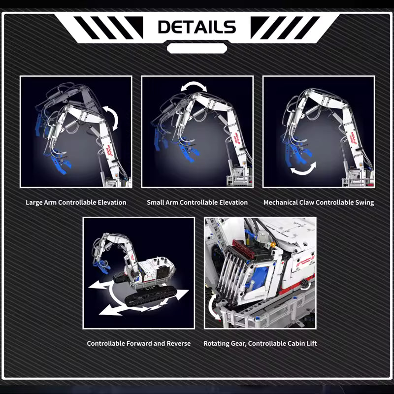 Mould King 17062 Remote-Controlled Demolition Excavator Building Set | 4,195 Pcs