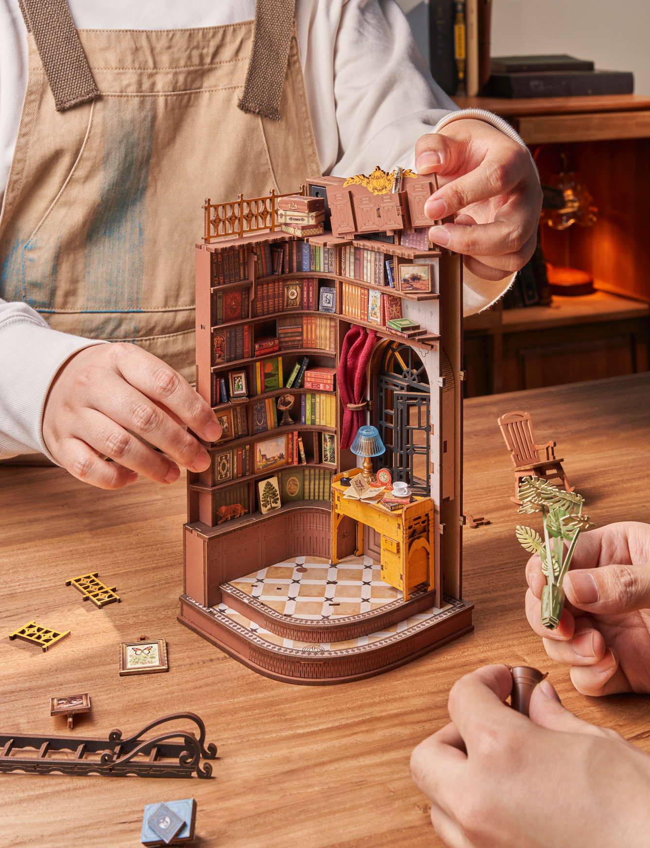 Rolife Silent Corner Study DIY Book Nook Shelf Insert TGE02