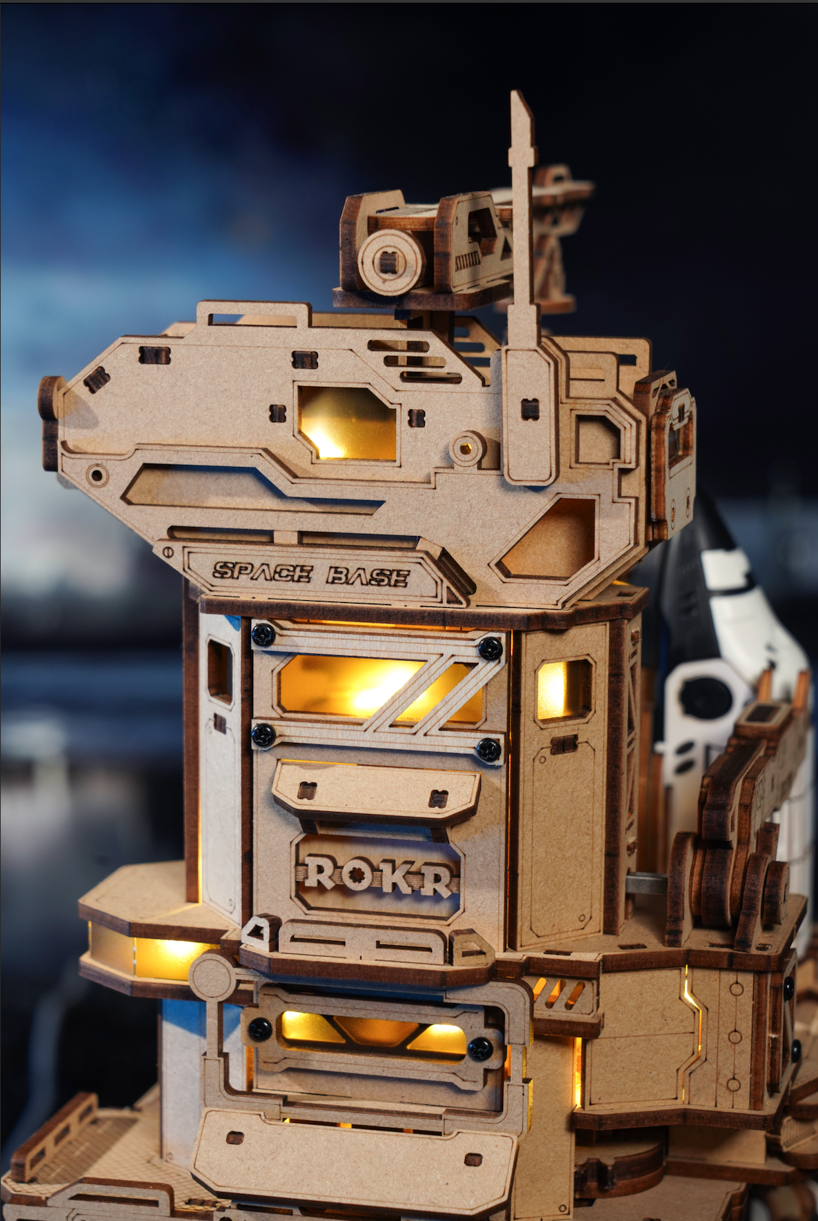 ROKR Space Shuttle 3D Wooden Puzzle - LKA02 | DIY Mechanical Model Kit for Adults & Teens