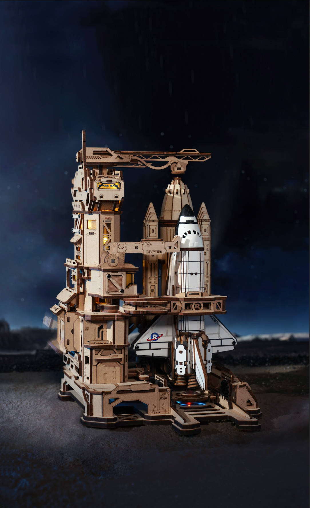 ROKR Space Shuttle 3D Wooden Puzzle - LKA02 | DIY Mechanical Model Kit for Adults & Teens