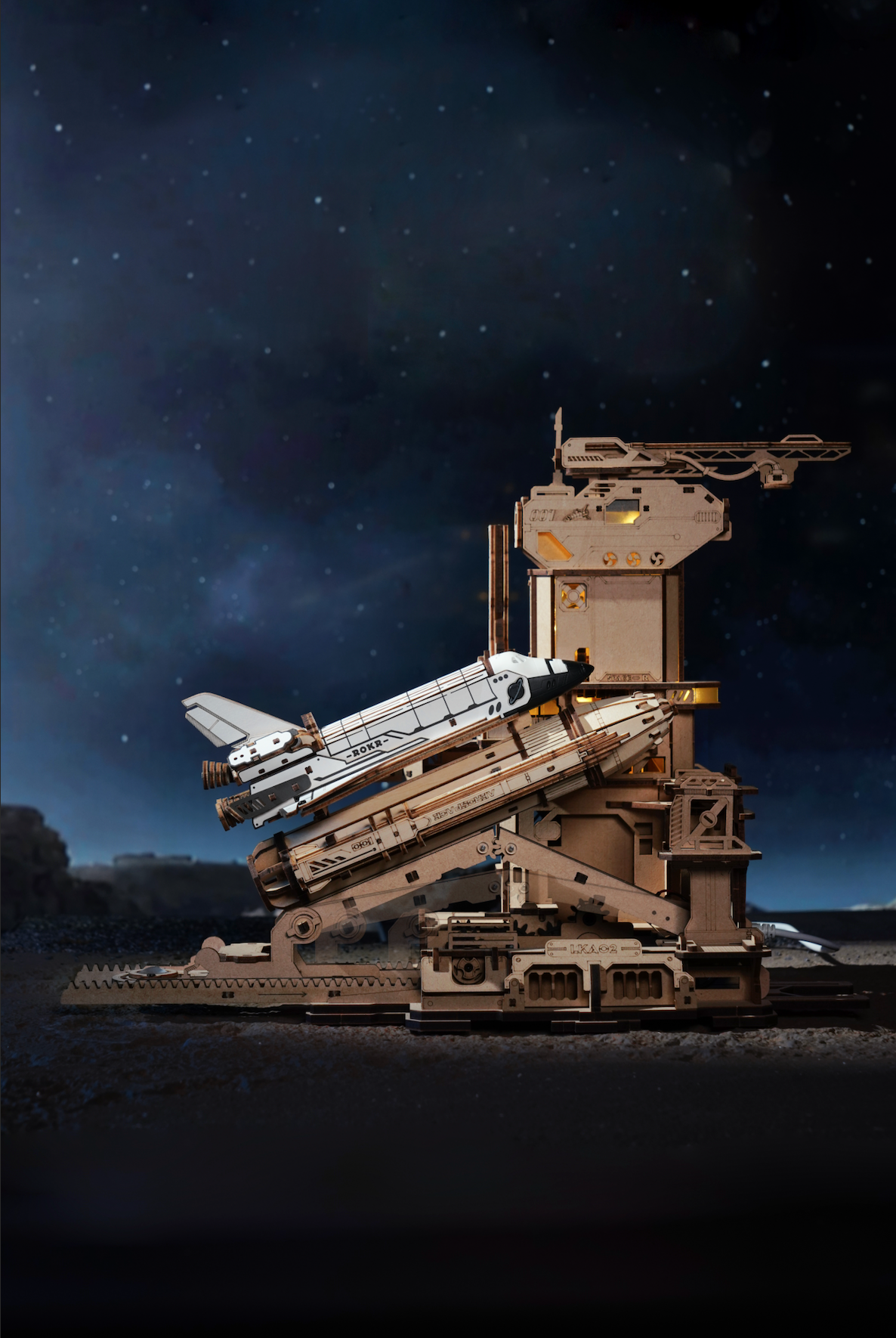 ROKR Space Shuttle 3D Wooden Puzzle - LKA02 | DIY Mechanical Model Kit for Adults & Teens