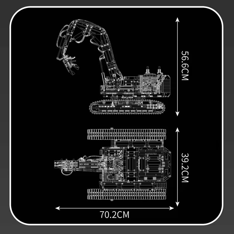 Mould King 17062 Remote-Controlled Demolition Excavator Building Set | 4,195 Pcs