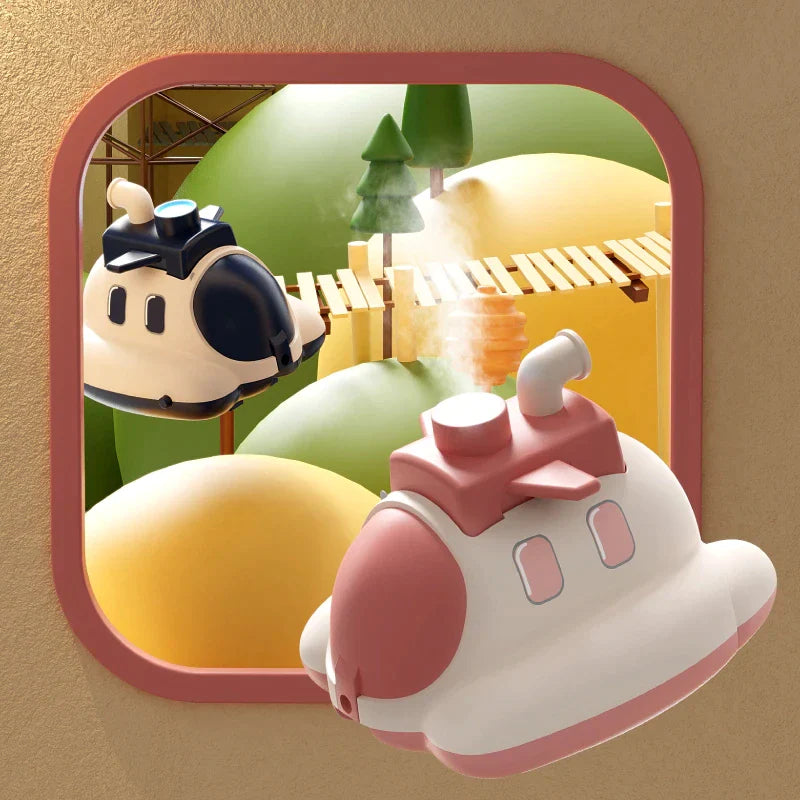 23 PCS Purple Steam Spacecraft Track Rail Car Train Track Electric Car Track Assembly Track Spacecraft Set Rail Car Model Puzzle Toy for Kids