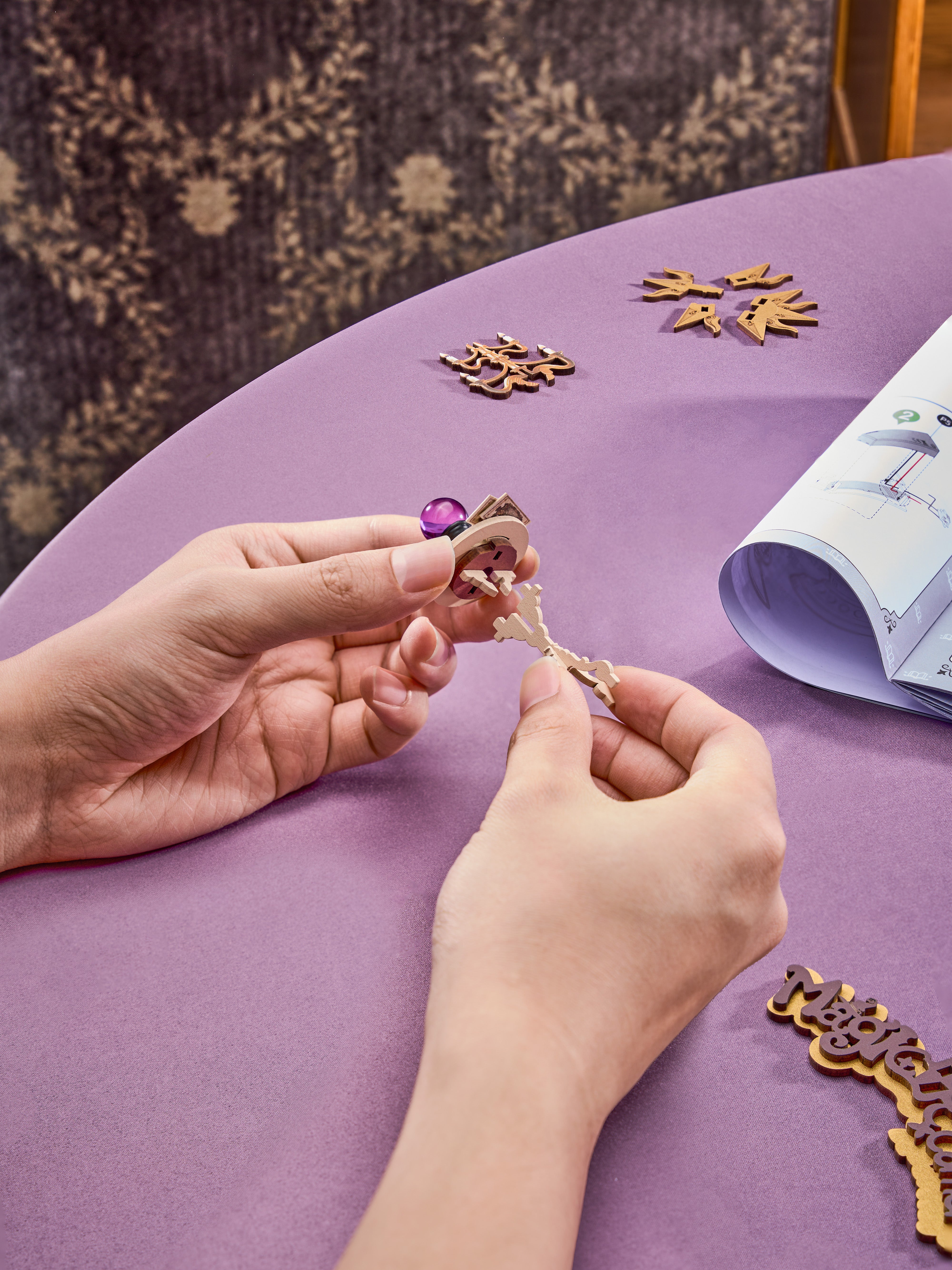 Rolife TGB14 Magic Fantasy Corner DIY Book Nook | 3D Miniature Shelf Insert with LED Lights for Bookshelves