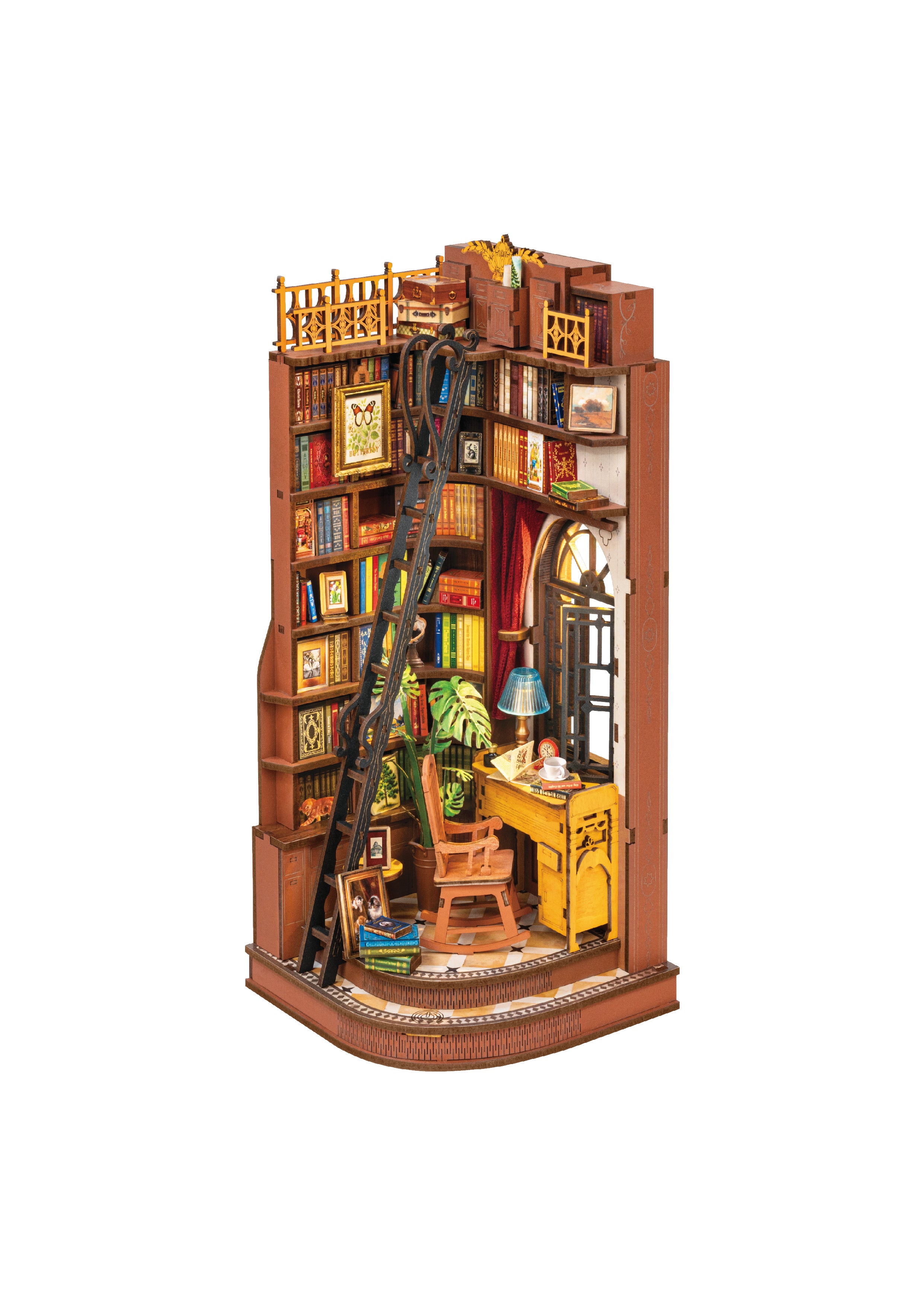 Rolife Silent Corner Study DIY Book Nook Shelf Insert TGE02